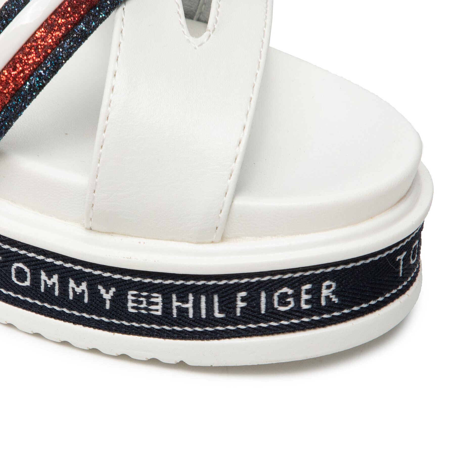 Tommy Hilfiger Sandale Platform Velcro Sandal T3A2-32176-0567 M Alb - Pled.ro