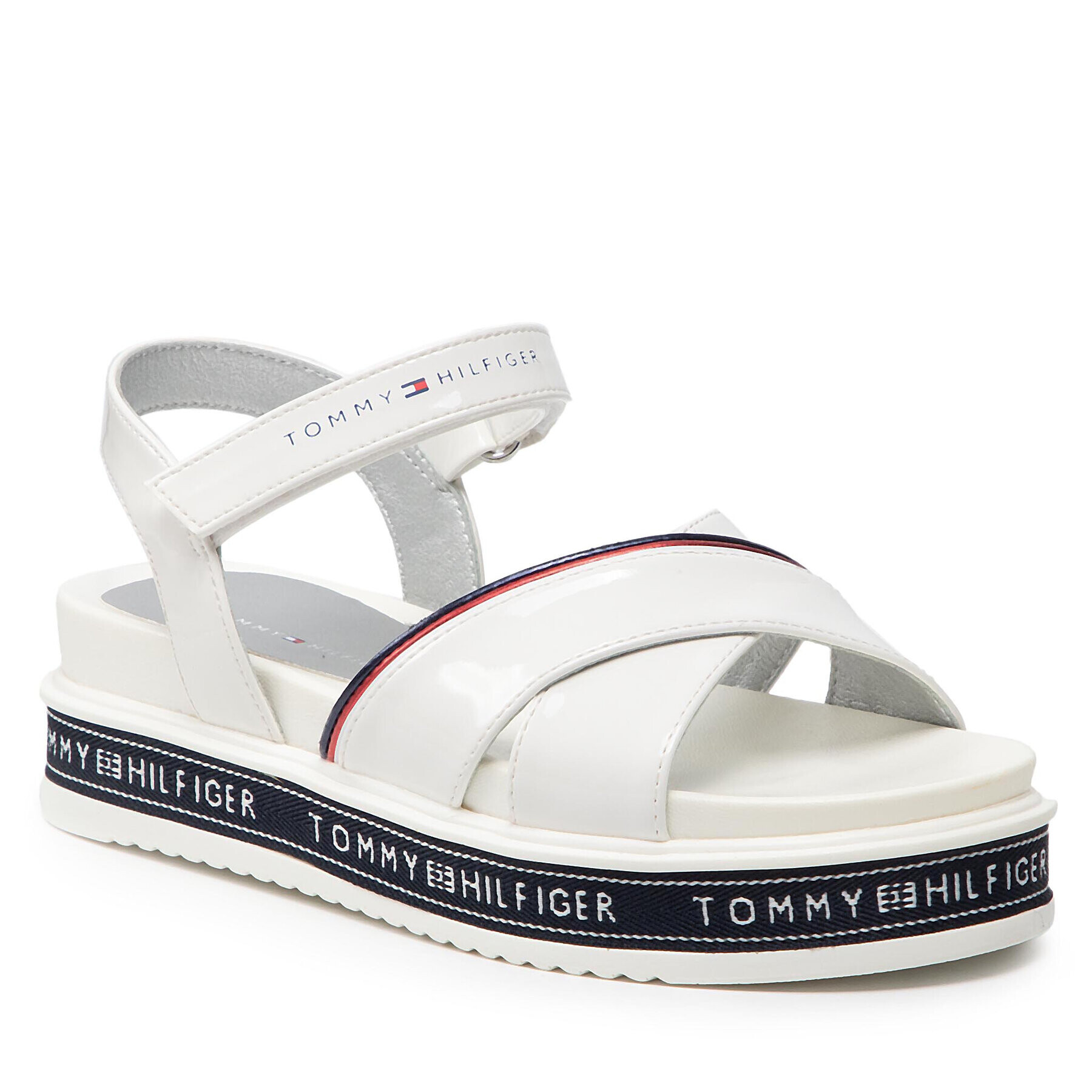 Tommy Hilfiger Sandale Platform Velcro Sandal T3A2-32178-0774 M Alb - Pled.ro