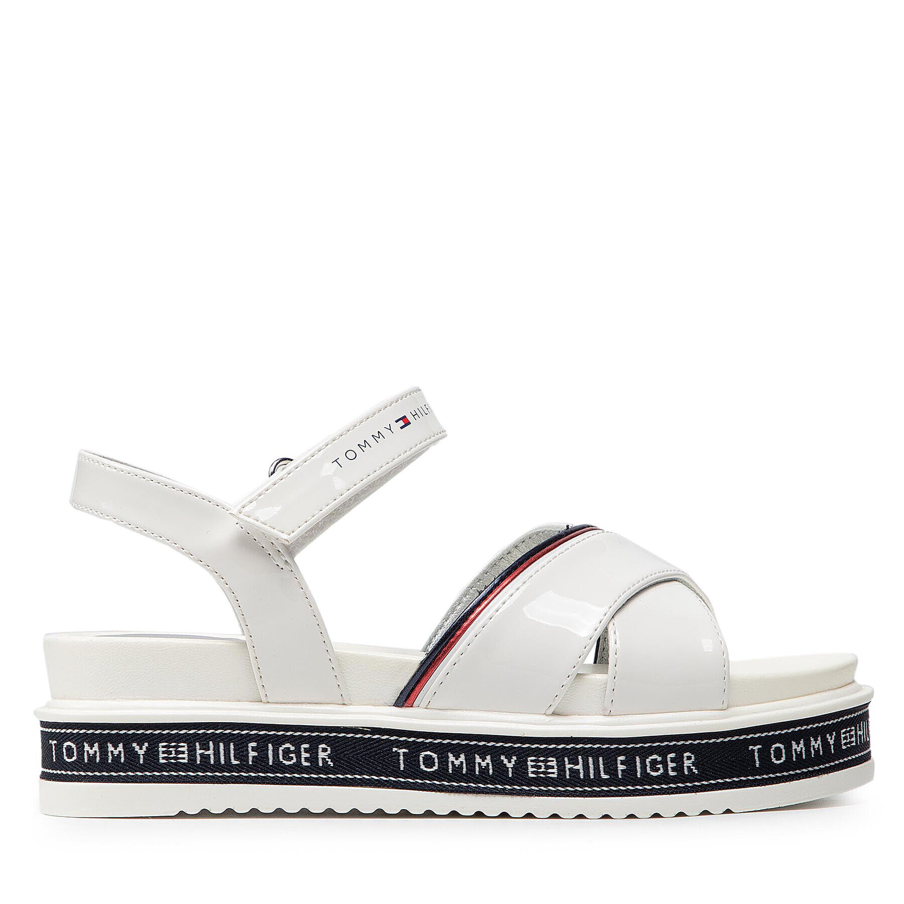 Tommy Hilfiger Sandale Platform Velcro Sandal T3A2-32178-0774 M Alb - Pled.ro