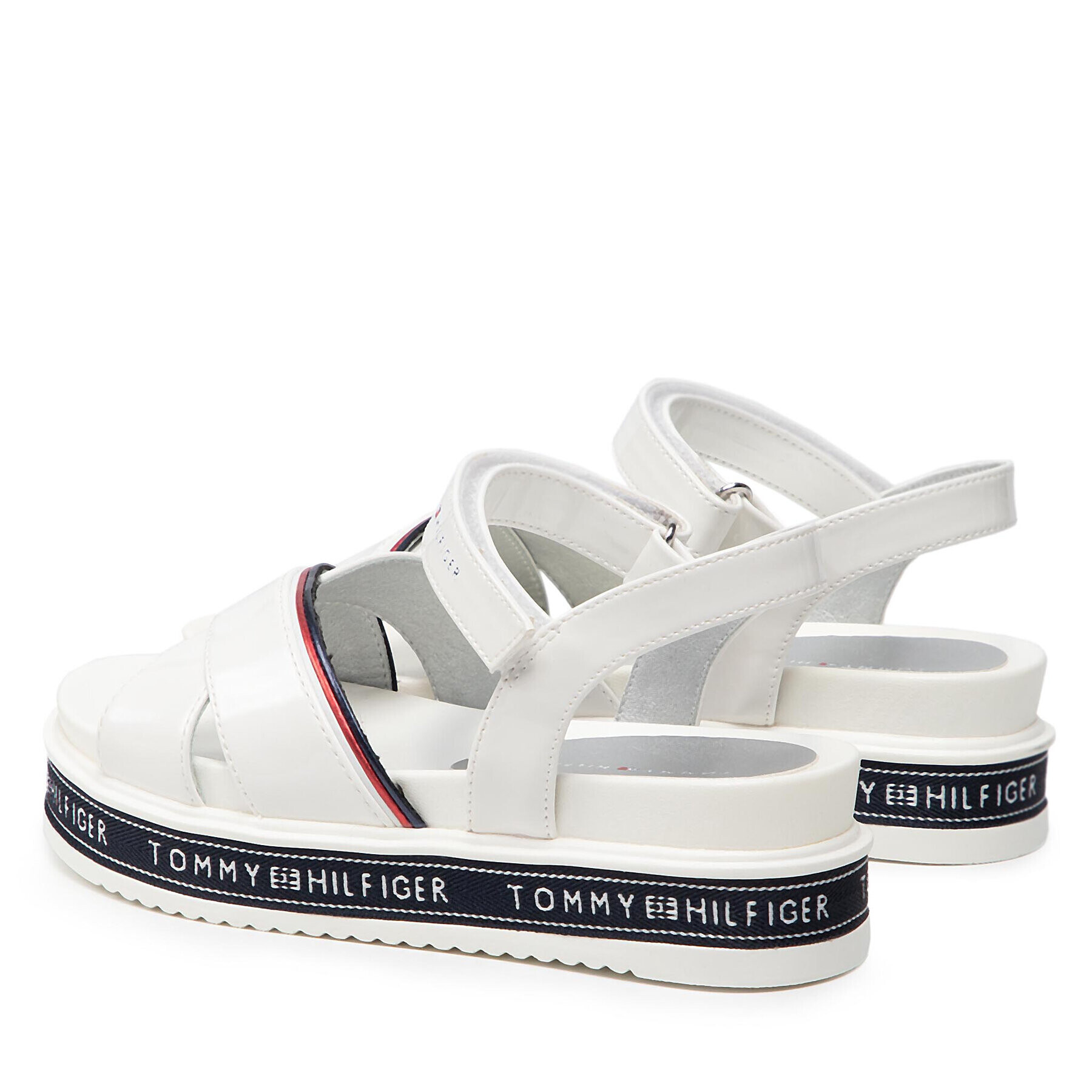 Tommy Hilfiger Sandale Platform Velcro Sandal T3A2-32178-0774 M Alb - Pled.ro