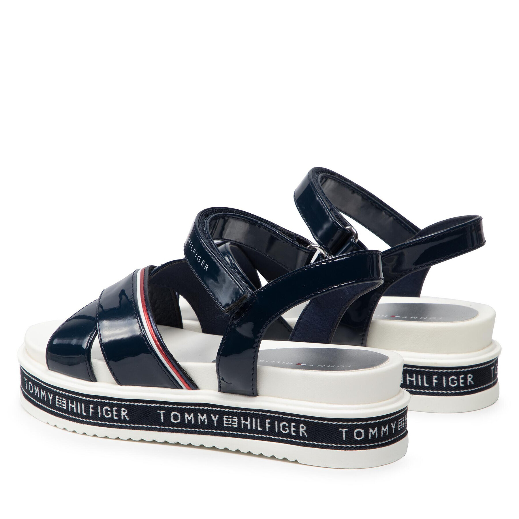 Tommy Hilfiger Sandale Platform Velcro Sandal T3A2-32178-0774 M Bleumarin - Pled.ro