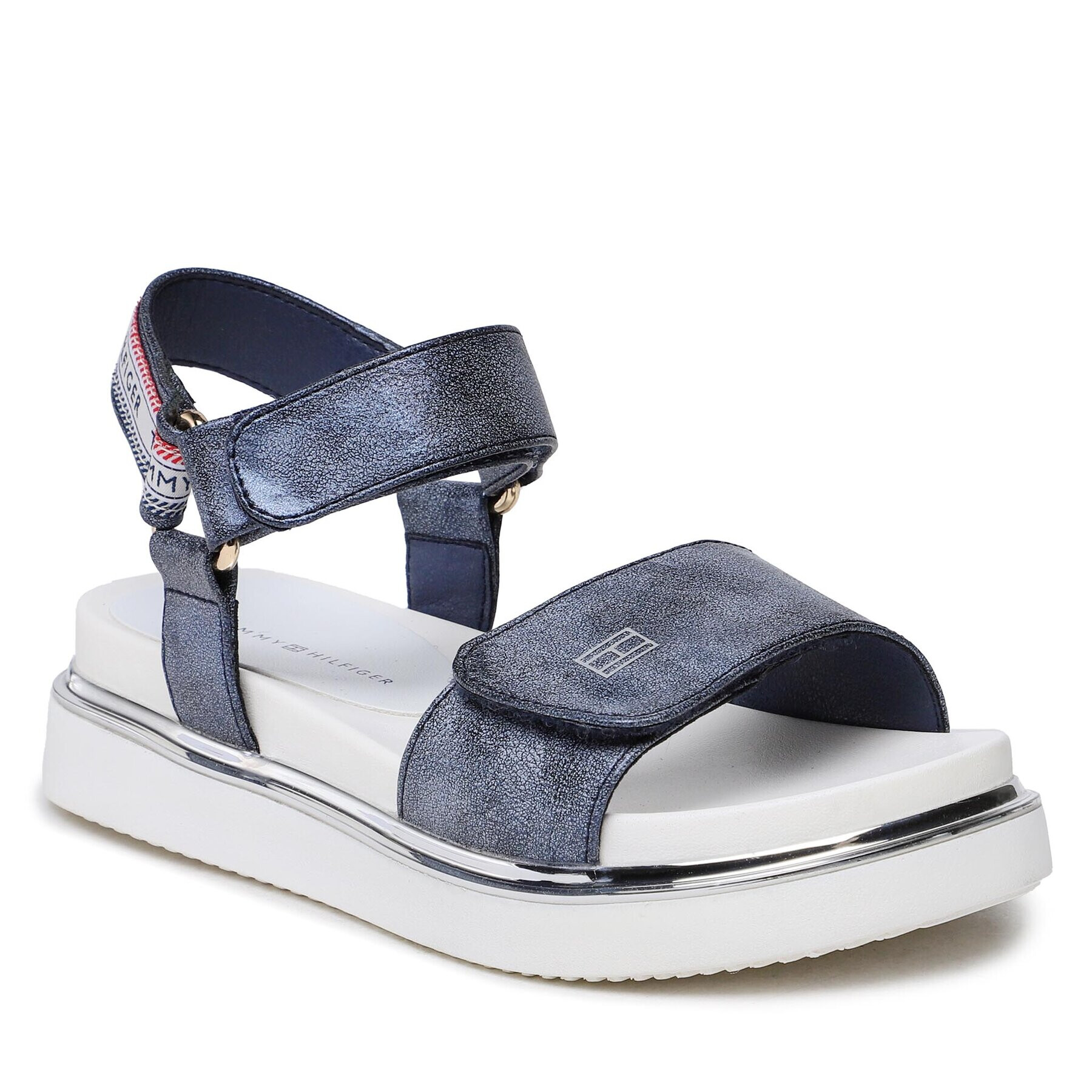 Tommy Hilfiger Sandale Platform Velcro Sandal T3A2-32760-0568 M Bleumarin - Pled.ro