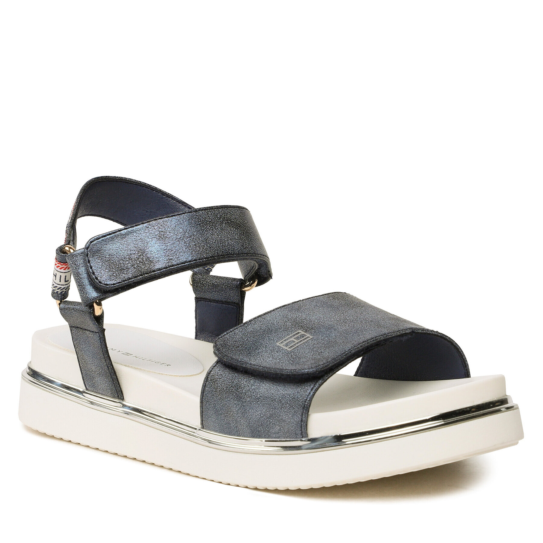 Tommy Hilfiger Sandale Platform Velcro Sandal T3A2-32760-0568 S Bleumarin - Pled.ro