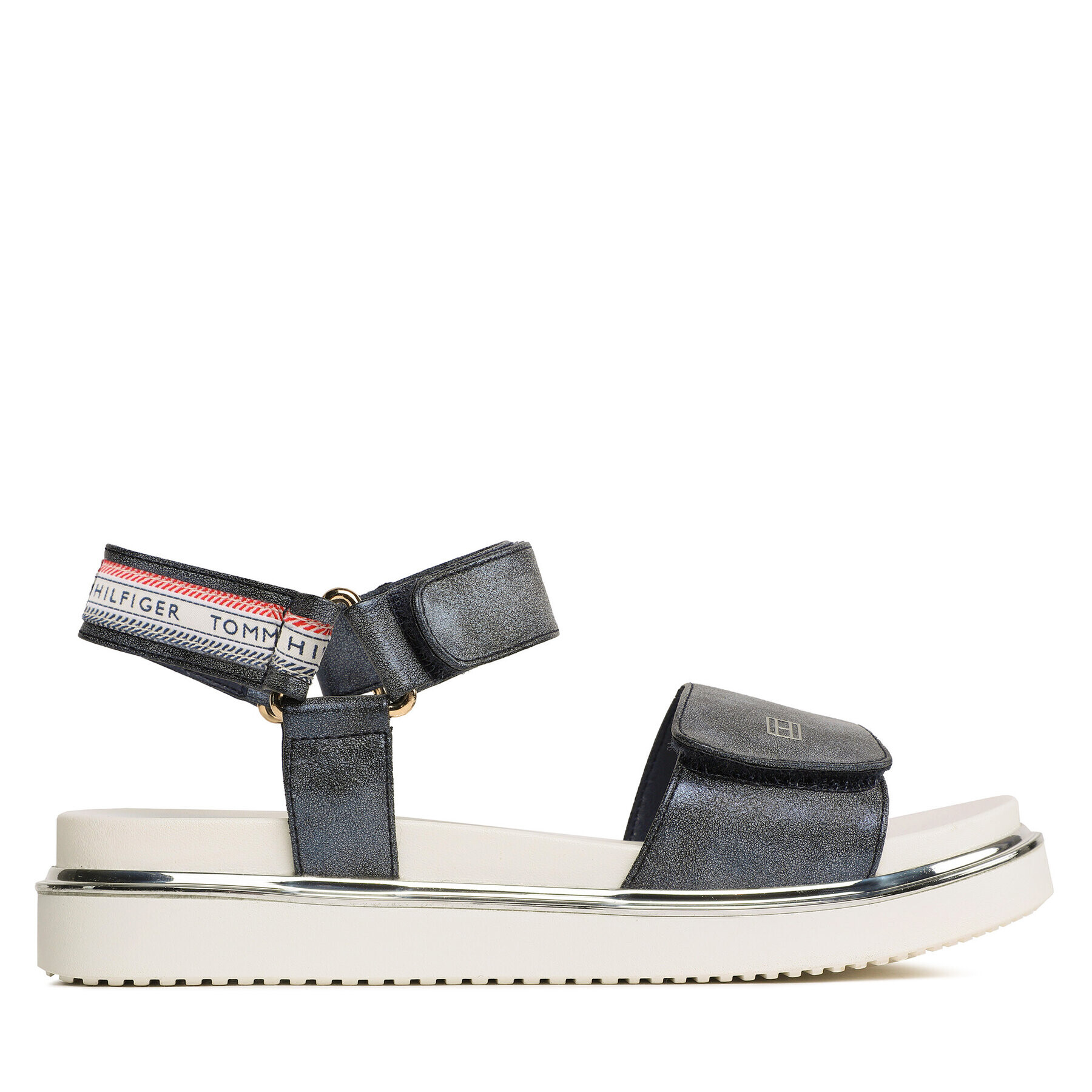 Tommy Hilfiger Sandale Platform Velcro Sandal T3A2-32760-0568 S Bleumarin - Pled.ro