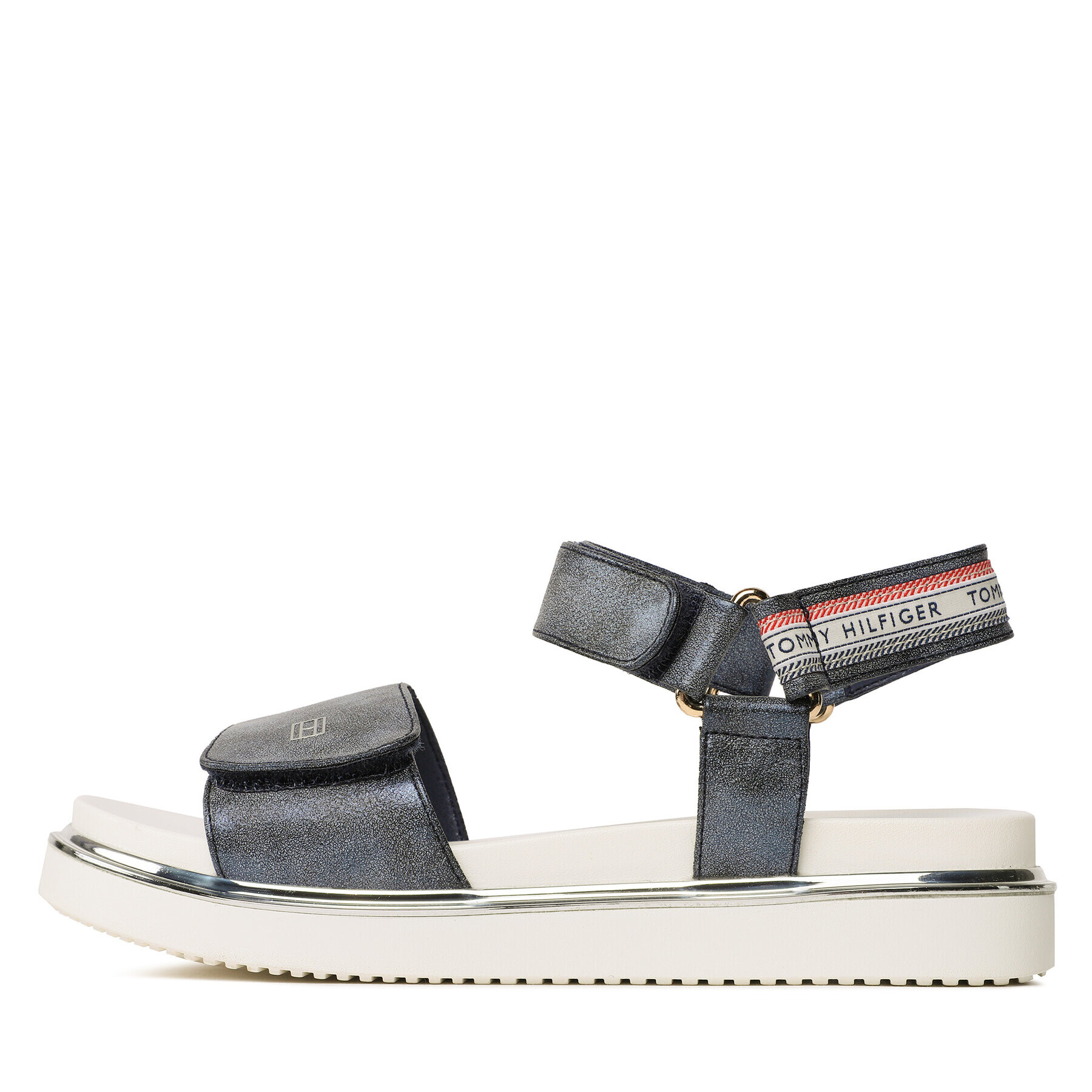 Tommy Hilfiger Sandale Platform Velcro Sandal T3A2-32760-0568 S Bleumarin - Pled.ro