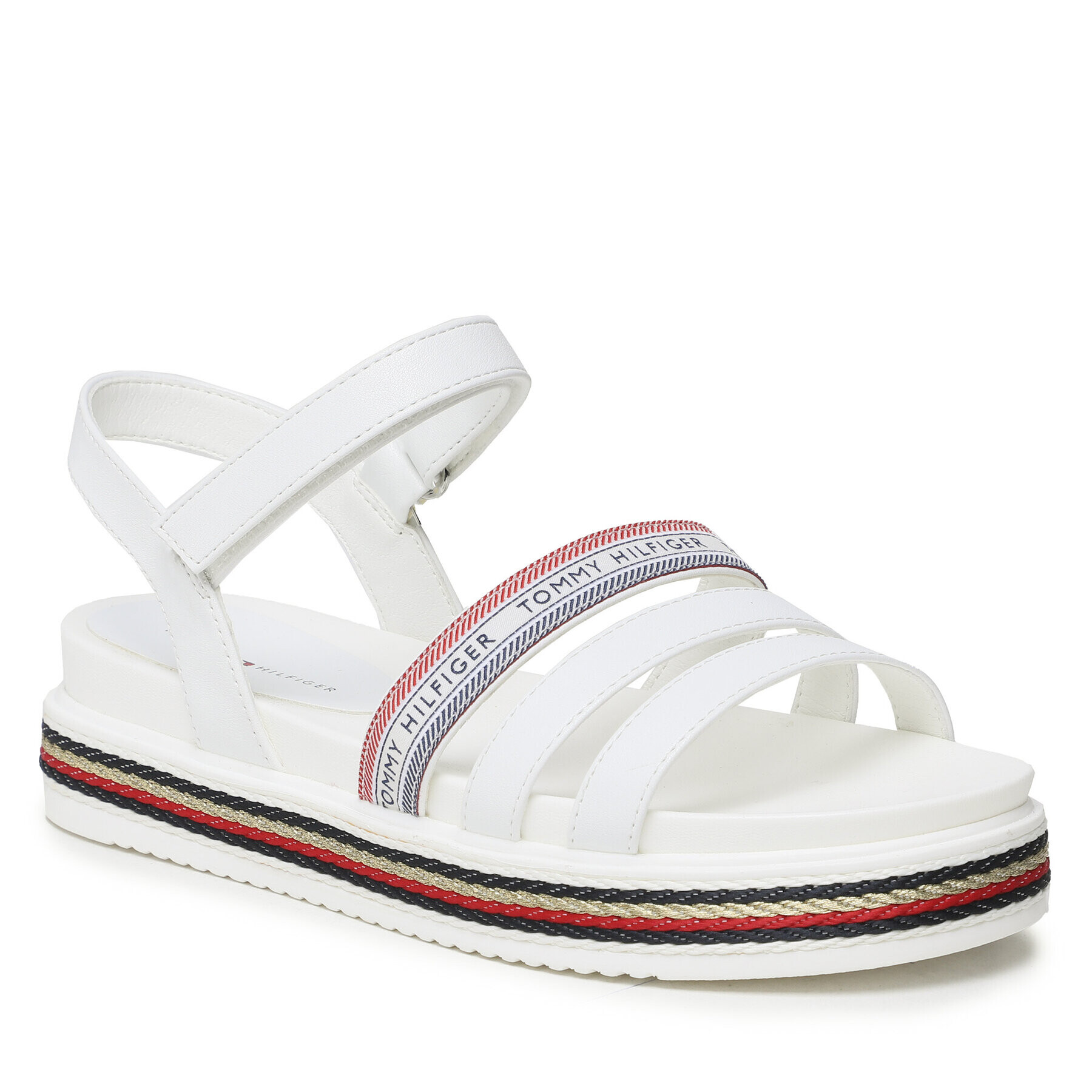 Tommy Hilfiger Sandale Platform Velcro Sandal T3A2-32762-0371 S Alb - Pled.ro