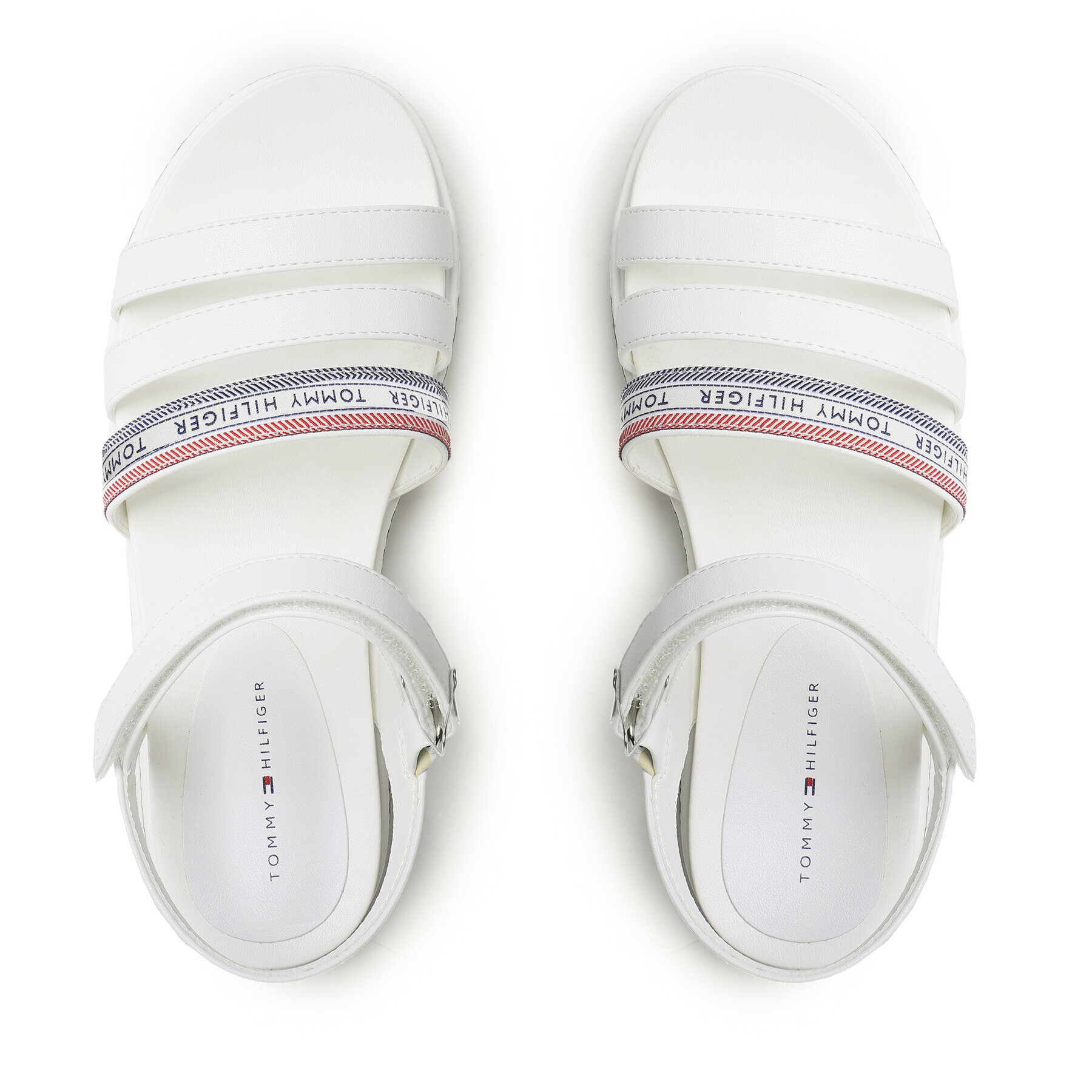 Tommy Hilfiger Sandale Platform Velcro Sandal T3A2-32762-0371 S Alb - Pled.ro