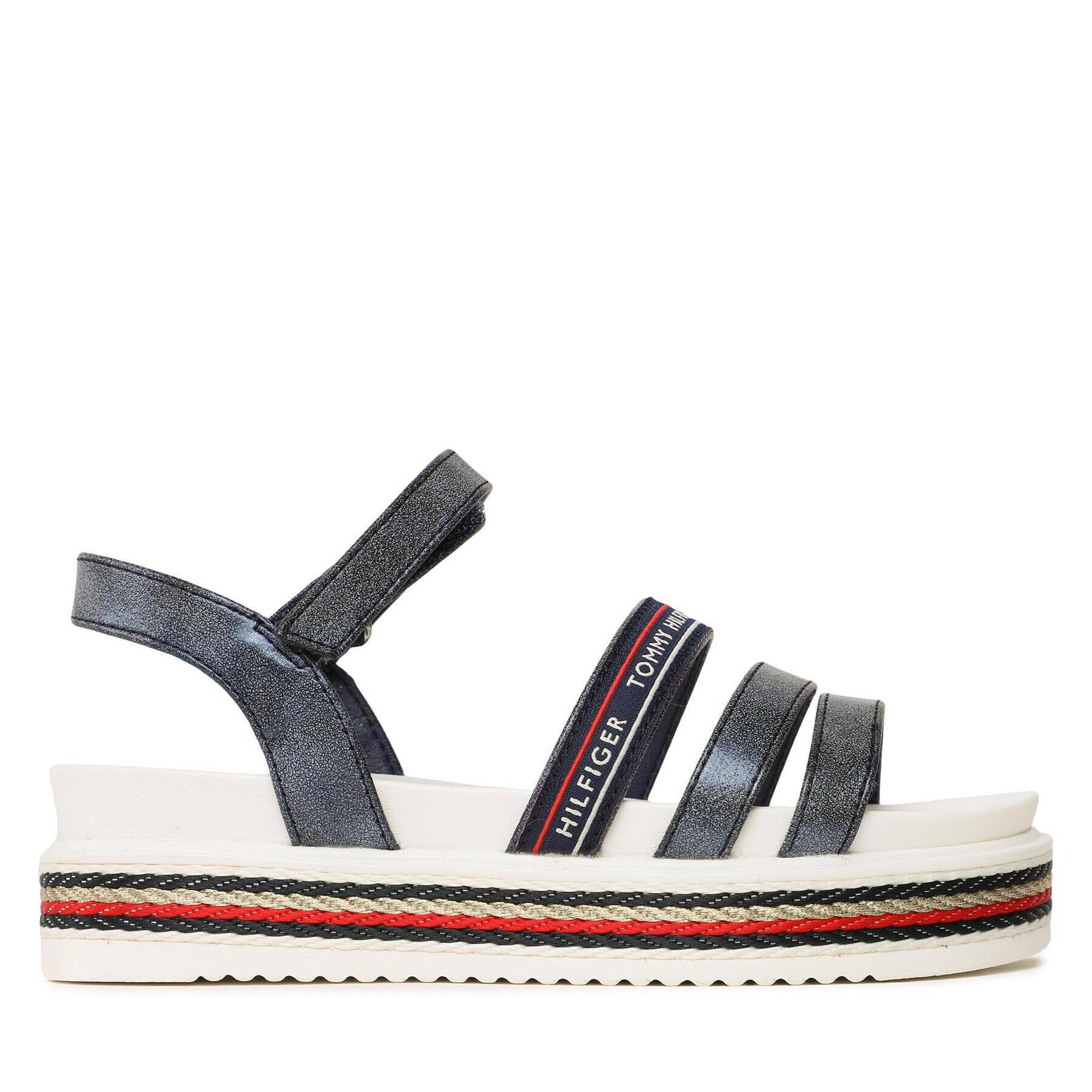 Tommy Hilfiger Sandale Platform Velcro Sandal T3A2-32763-0568 M Bleumarin - Pled.ro