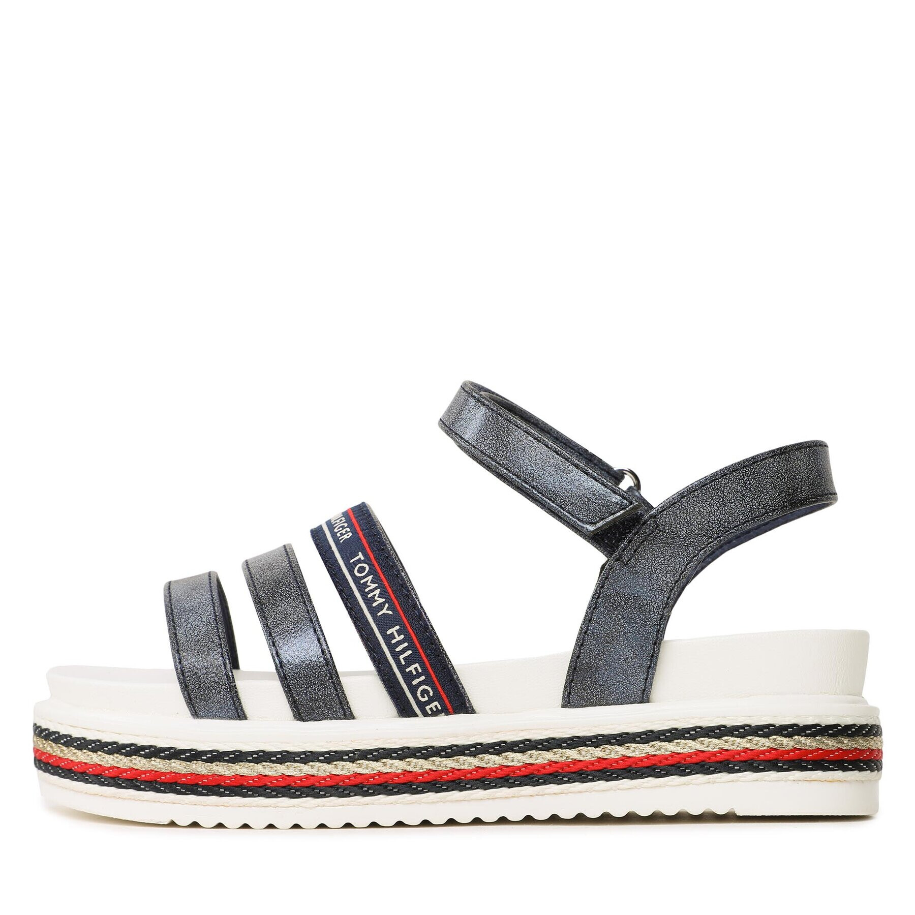 Tommy Hilfiger Sandale Platform Velcro Sandal T3A2-32763-0568 M Bleumarin - Pled.ro