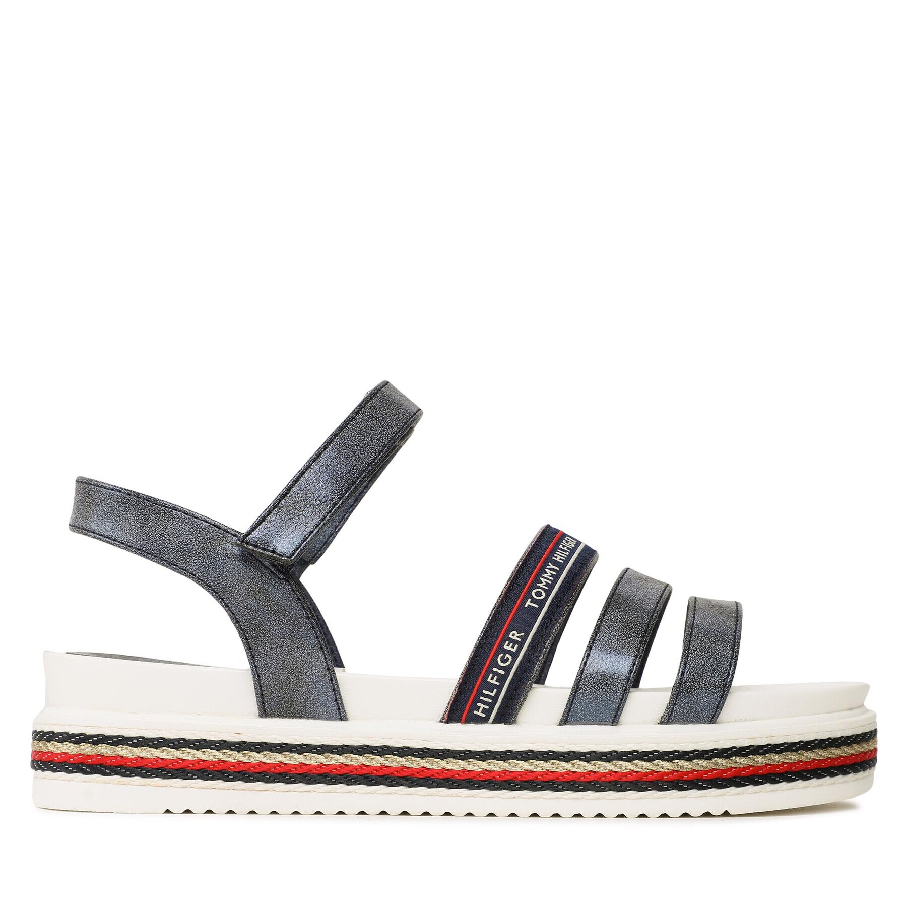 Tommy Hilfiger Sandale Platform Velcro Sandal T3A2-32763-0568 S Bleumarin - Pled.ro