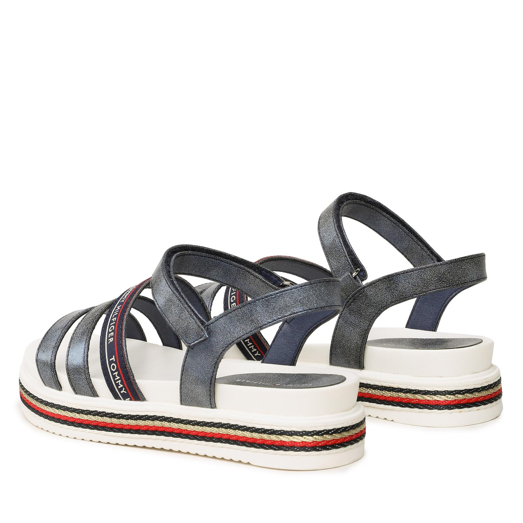 Tommy Hilfiger Sandale Platform Velcro Sandal T3A2-32763-0568 S Bleumarin - Pled.ro