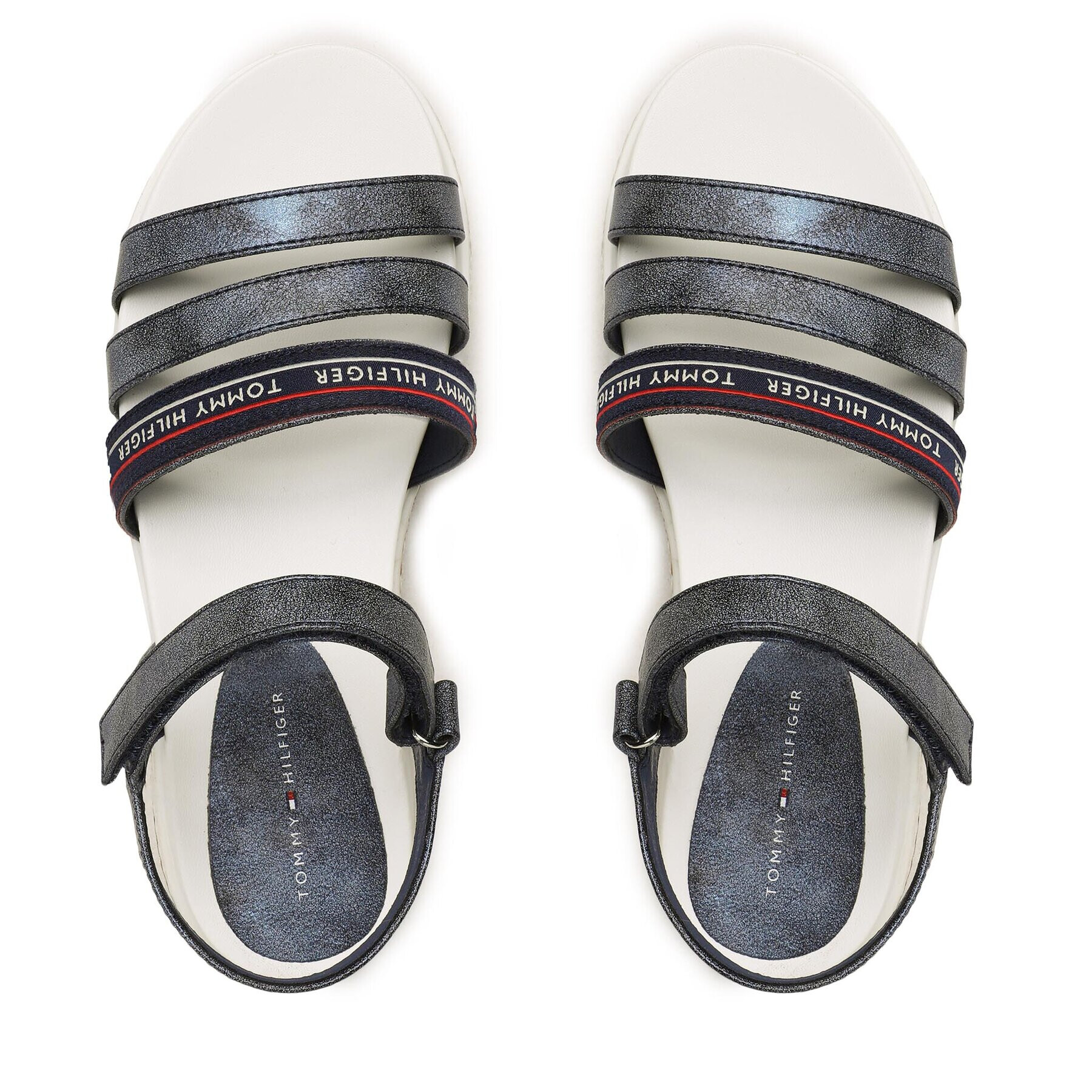 Tommy Hilfiger Sandale Platform Velcro Sandal T3A2-32763-0568 S Bleumarin - Pled.ro