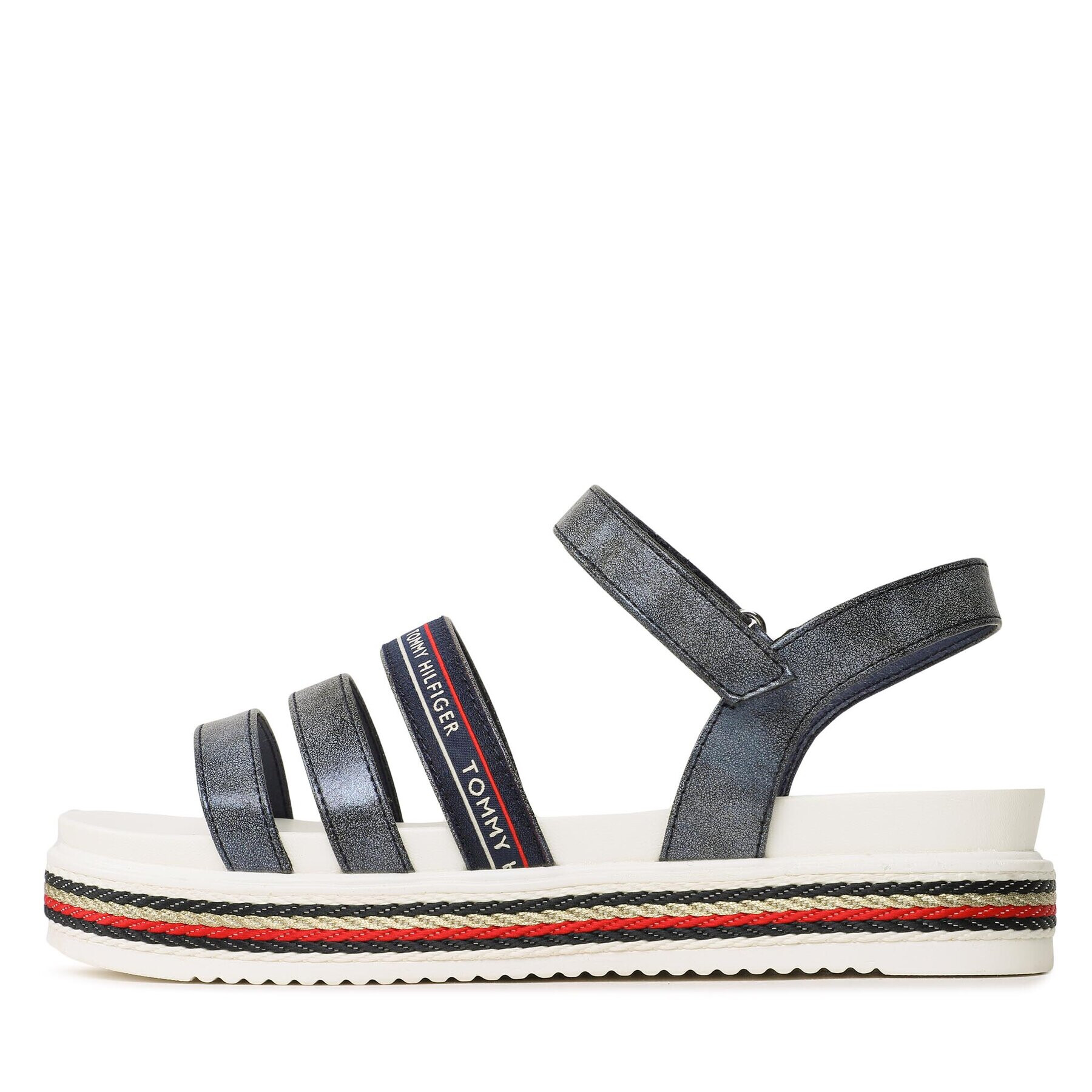 Tommy Hilfiger Sandale Platform Velcro Sandal T3A2-32763-0568 S Bleumarin - Pled.ro