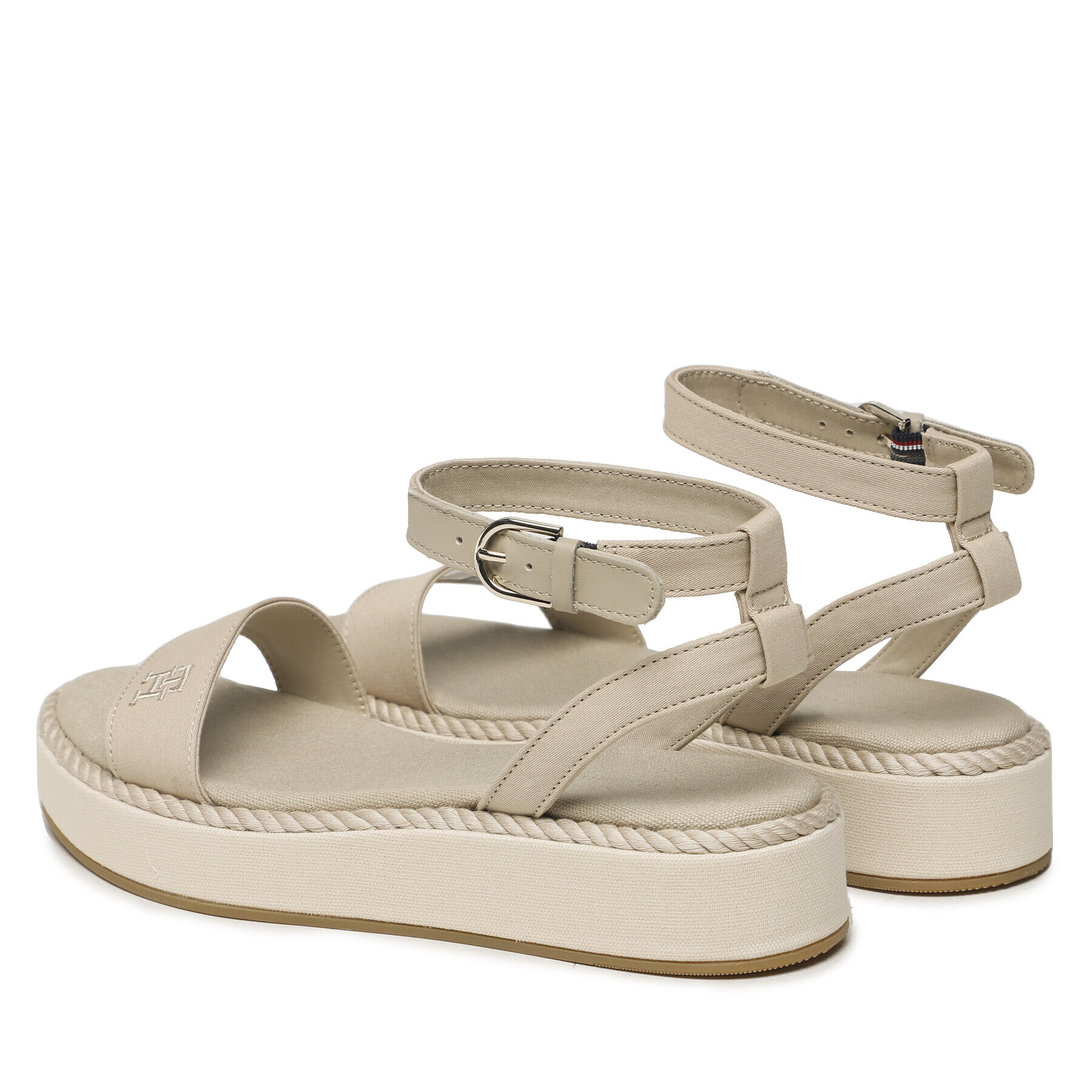 Tommy Hilfiger Sandale Rope Flatform FW0FW07019 Bej - Pled.ro