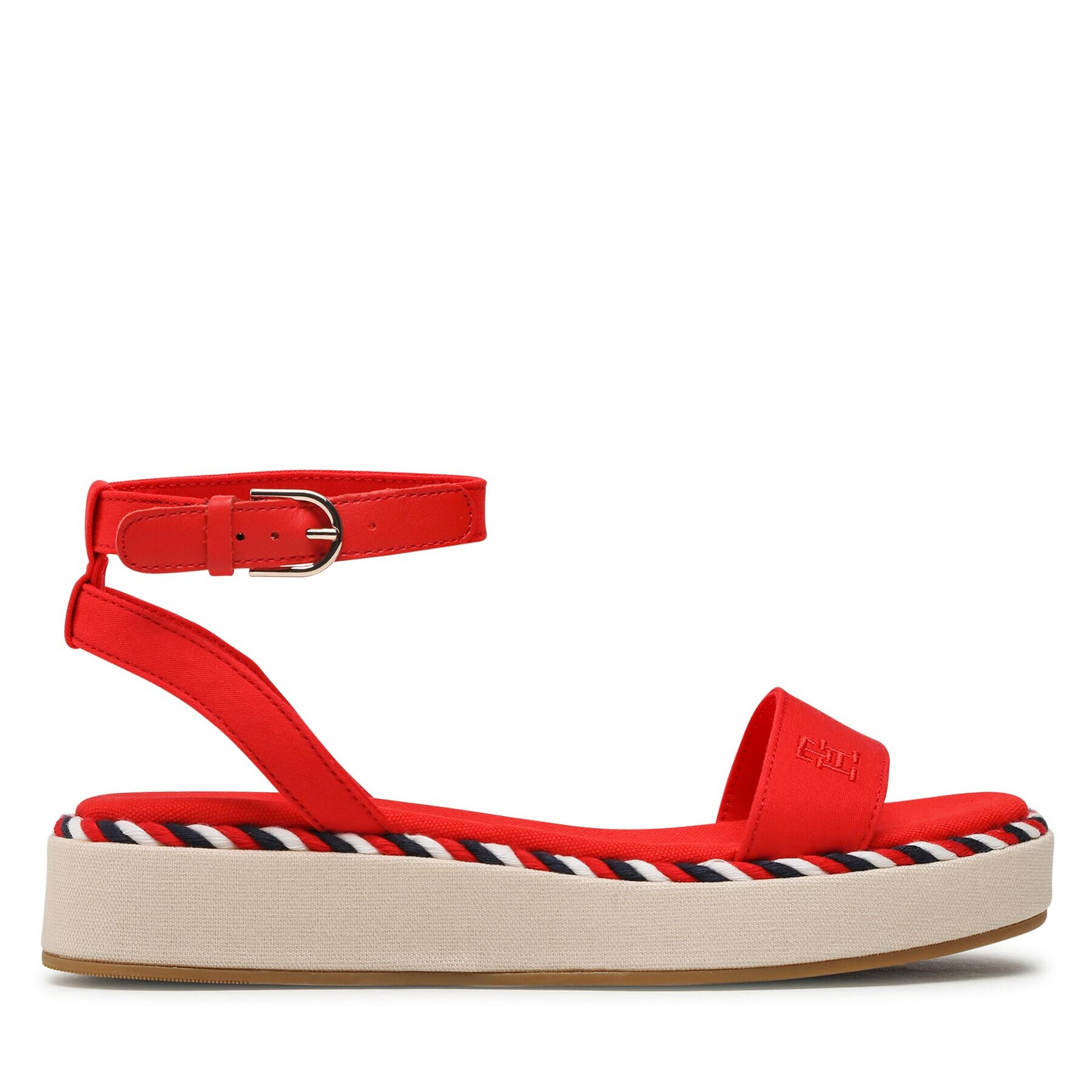 Tommy Hilfiger Sandale Rope Flatform FW0FW07019 Roșu - Pled.ro