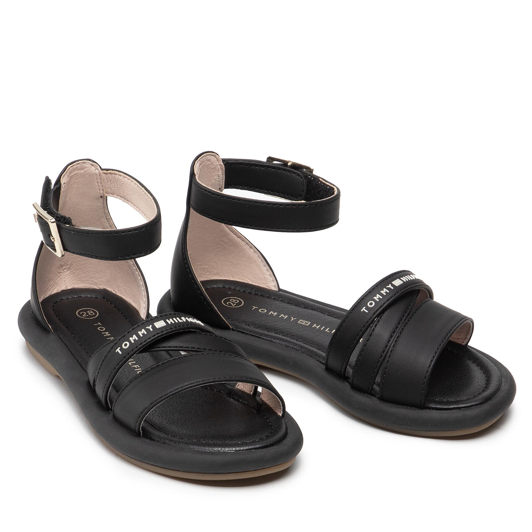 Tommy Hilfiger Sandale Sandal T3A2-32173-0371 M Negru - Pled.ro