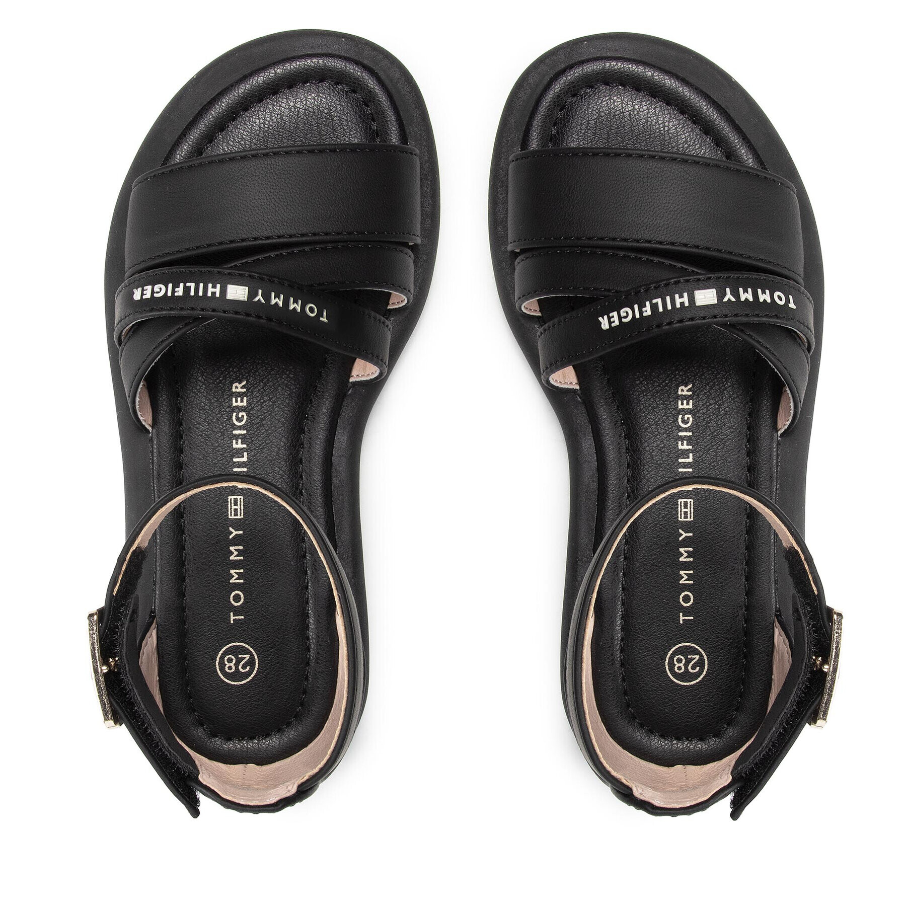 Tommy Hilfiger Sandale Sandal T3A2-32173-0371 M Negru - Pled.ro