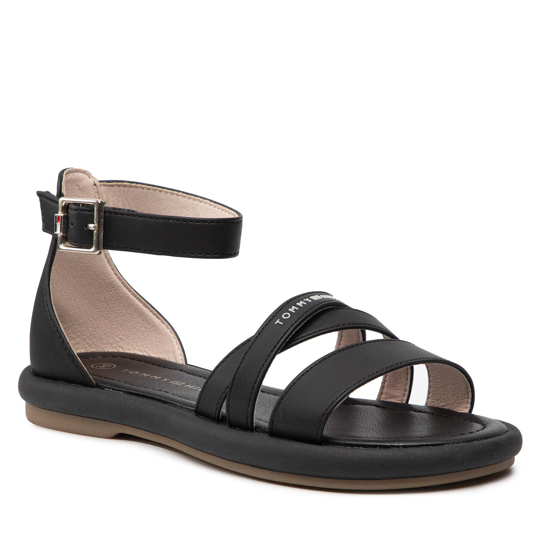 Tommy Hilfiger Sandale Sandal T3A2-32173-0371 S Negru - Pled.ro