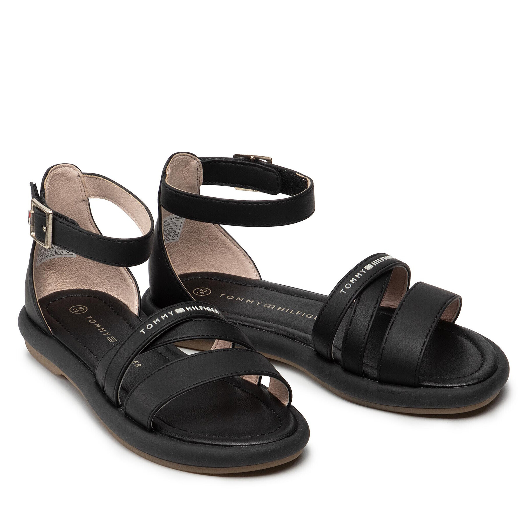 Tommy Hilfiger Sandale Sandal T3A2-32173-0371 S Negru - Pled.ro