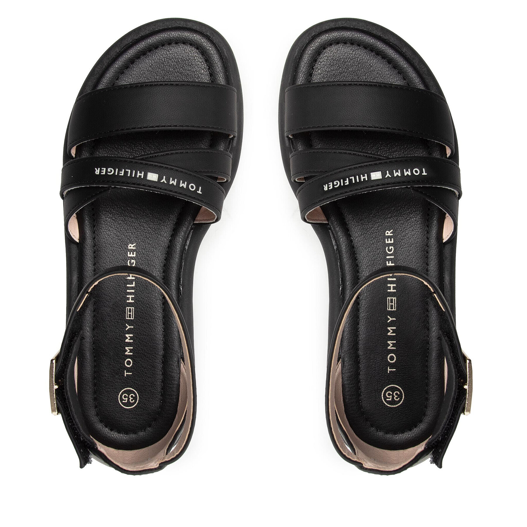 Tommy Hilfiger Sandale Sandal T3A2-32173-0371 S Negru - Pled.ro