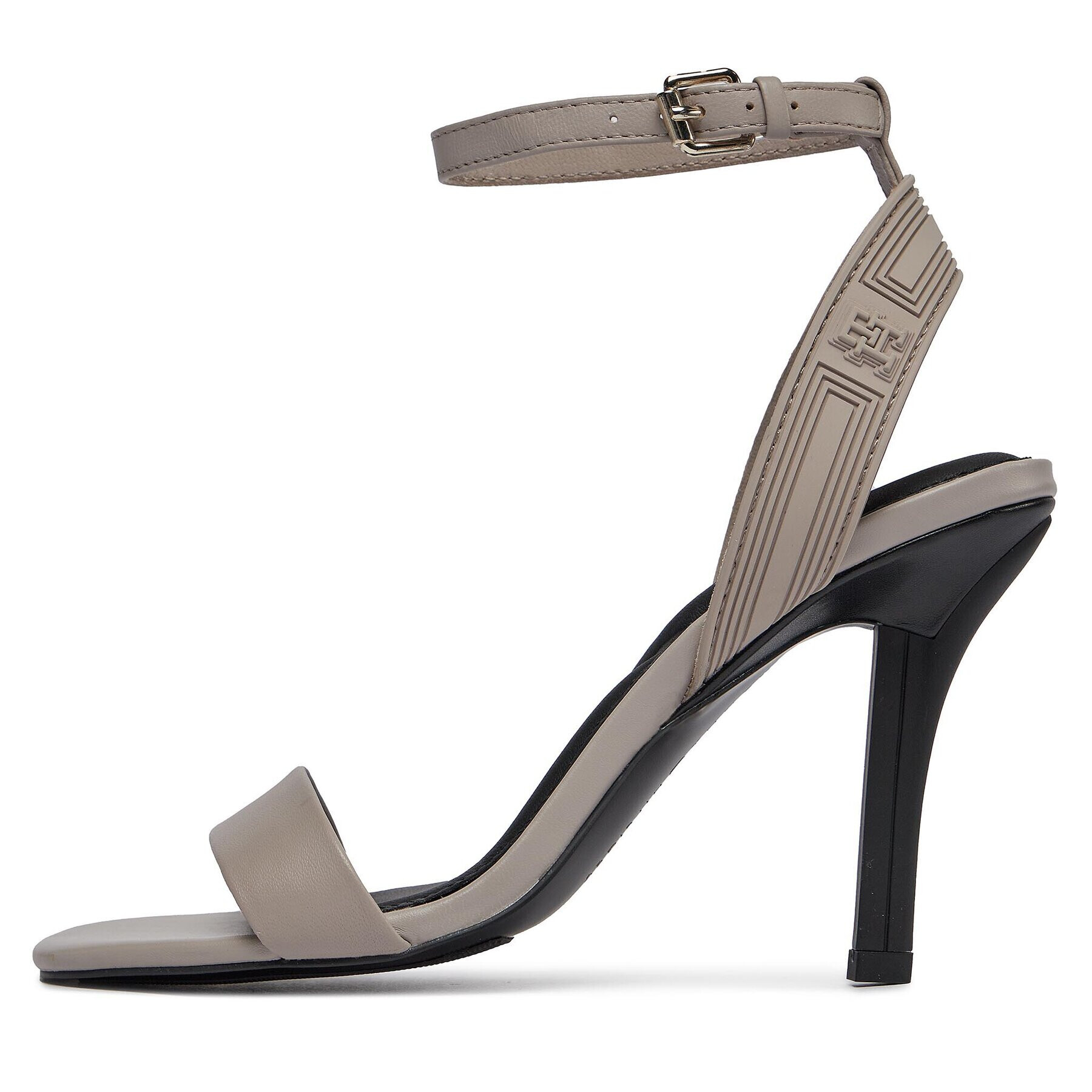 Tommy Hilfiger Sandale Sporty Leather High Heel Sandal FW0FW07795 Bej - Pled.ro