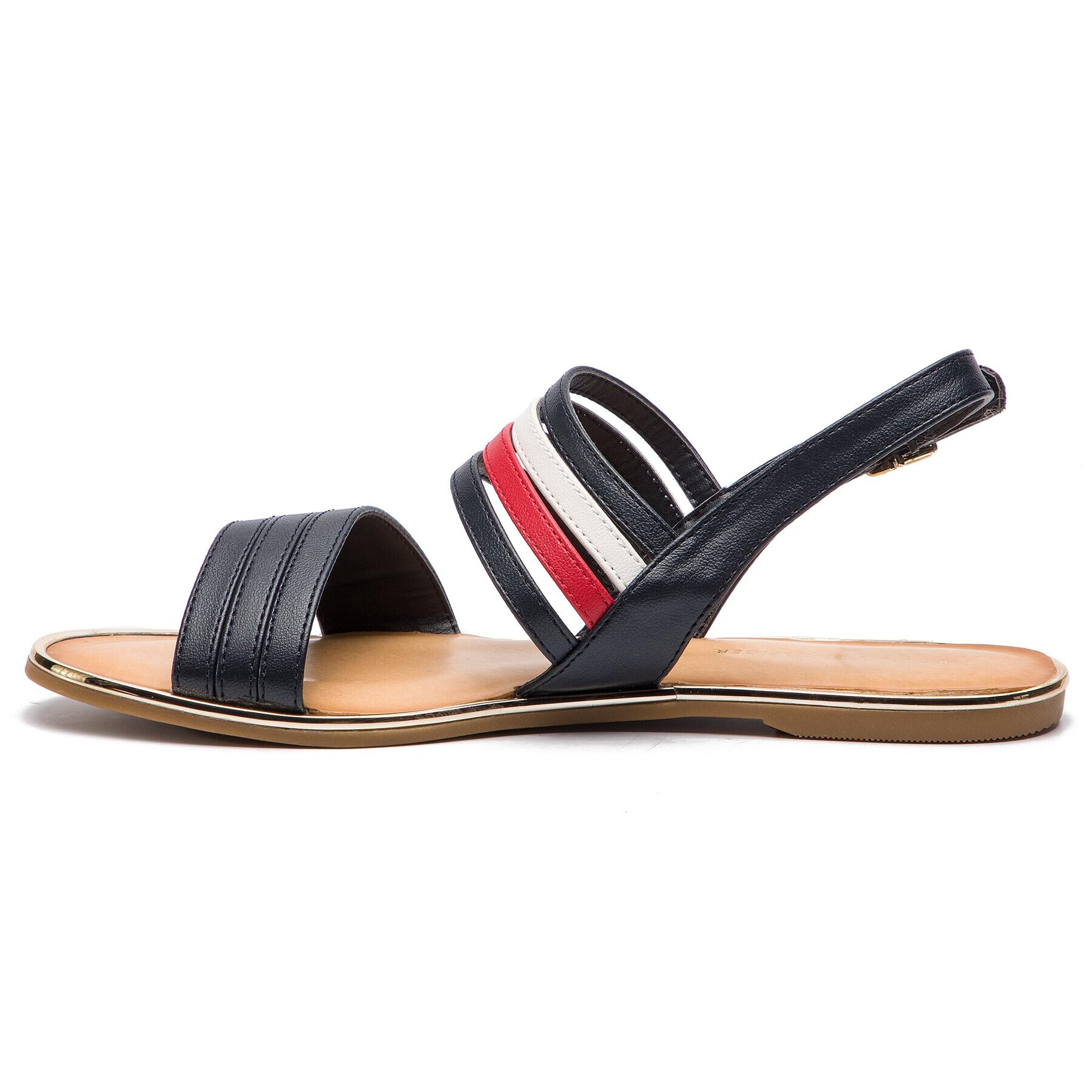 Tommy Hilfiger Sandale Strappy Flat Sandal FW0FW03667 Bleumarin - Pled.ro