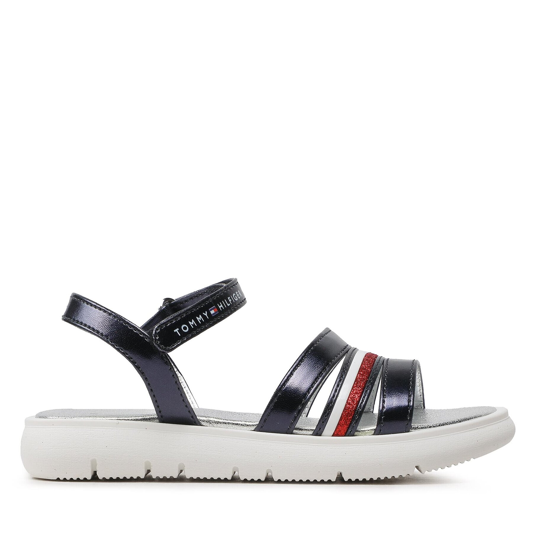 Tommy Hilfiger Sandale Stripes Velcro T4A2-32771-1372 M Bleumarin - Pled.ro