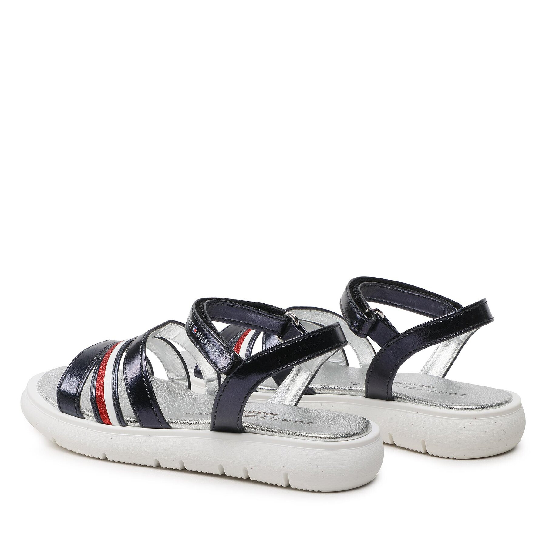 Tommy Hilfiger Sandale Stripes Velcro T4A2-32771-1372 S Bleumarin - Pled.ro