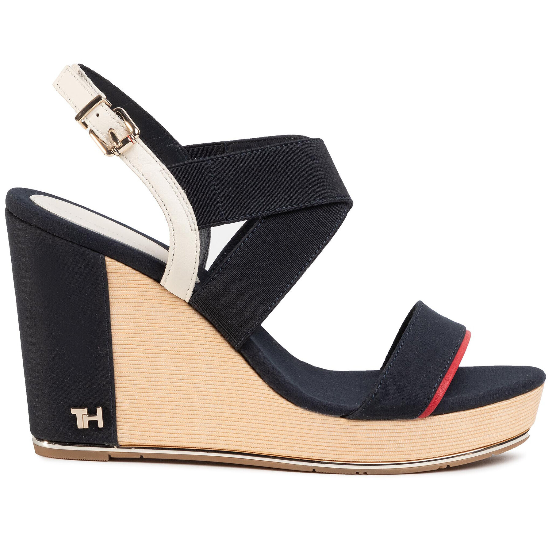 Tommy Hilfiger Sandale Th Basic Hardware High Wedge FW0FW04946 Bleumarin - Pled.ro