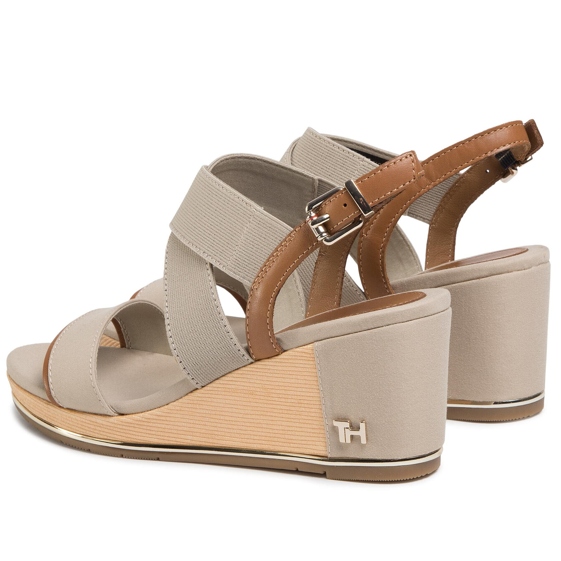 Tommy Hilfiger Sandale Th Hardware Basic Mid Wedge FW0FW04730 Gri - Pled.ro