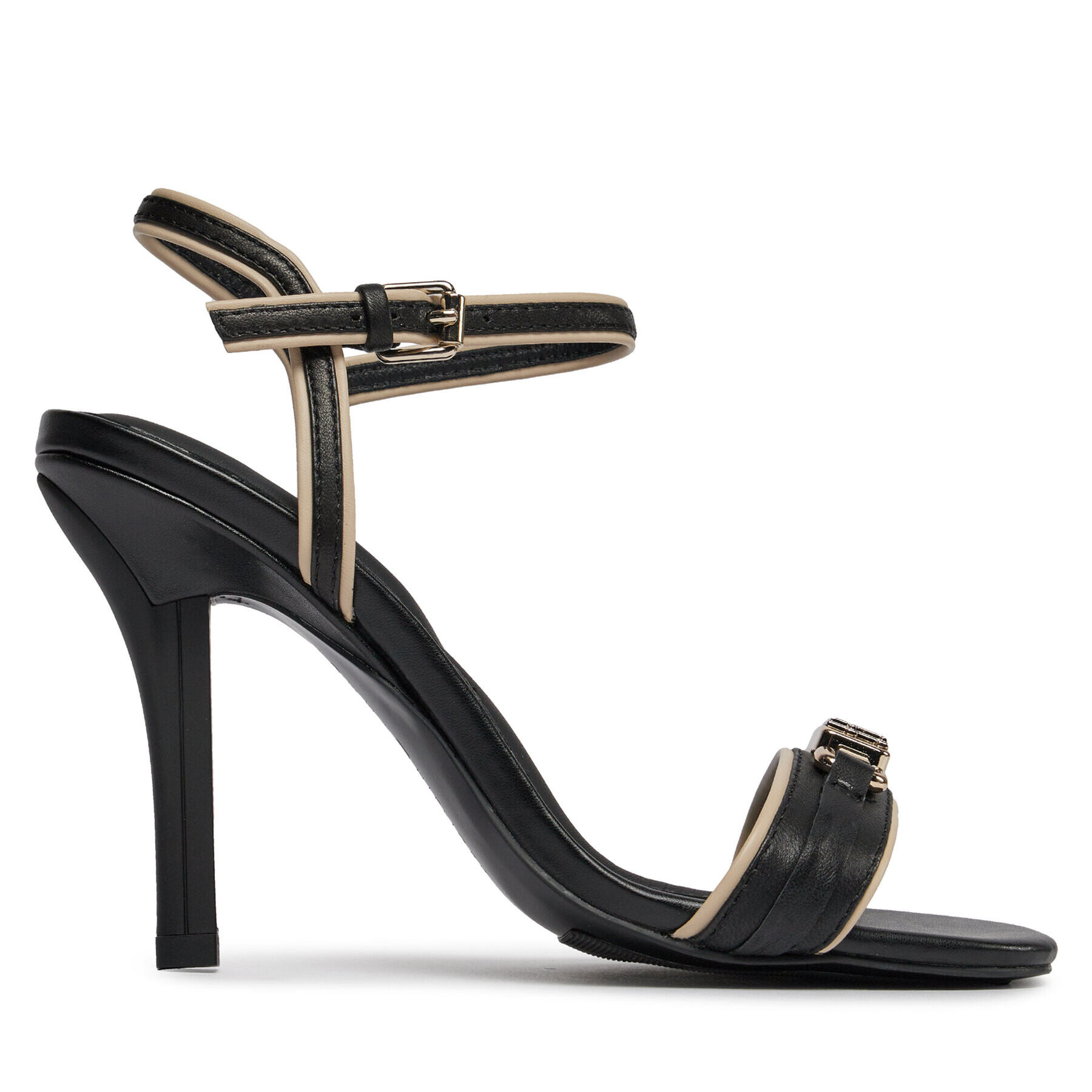 Tommy Hilfiger Sandale Th Hardware Heeled Sandal FW0FW07796 Negru - Pled.ro