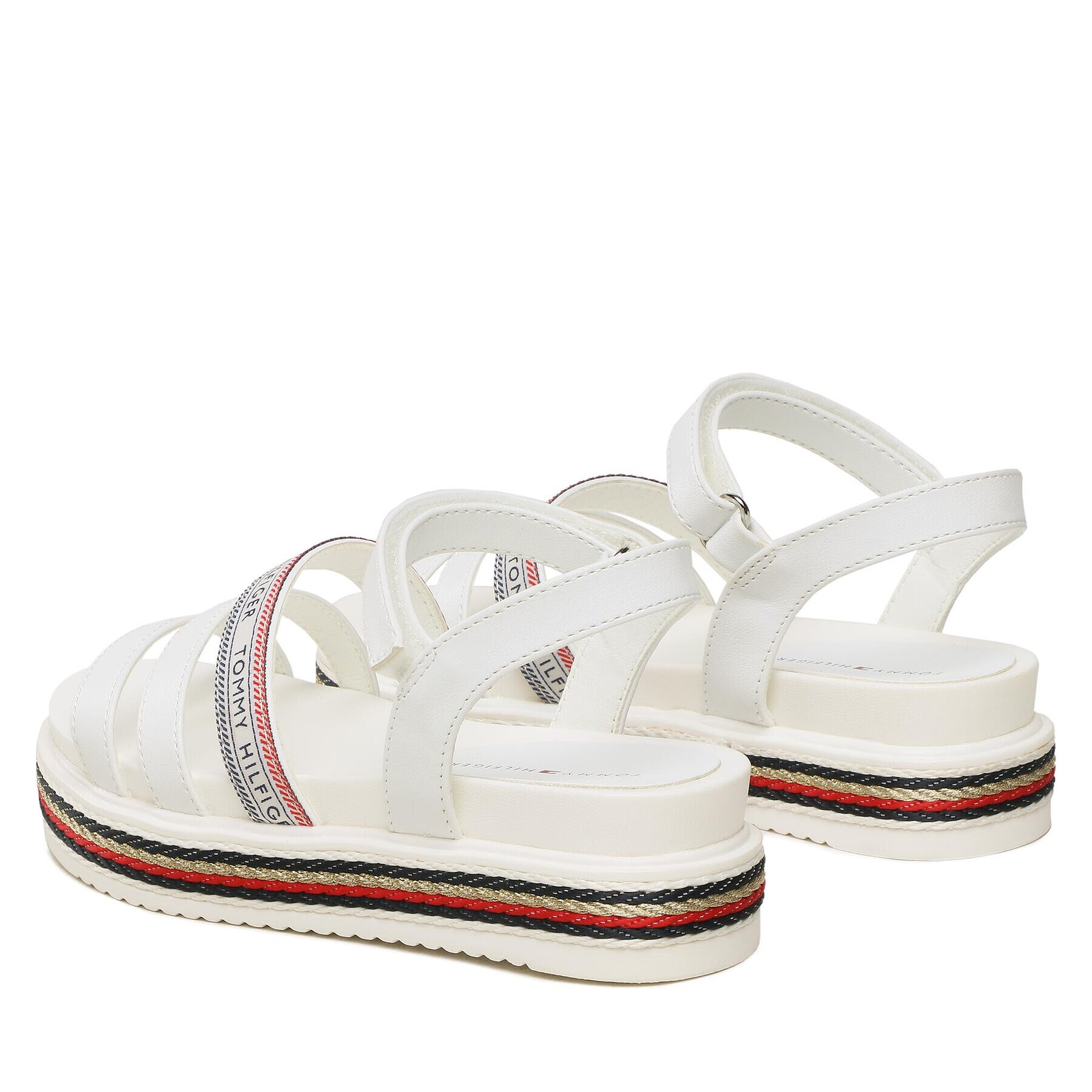 Tommy Hilfiger Sandale Velclo Platform T3A2-32762-0371 M Alb - Pled.ro