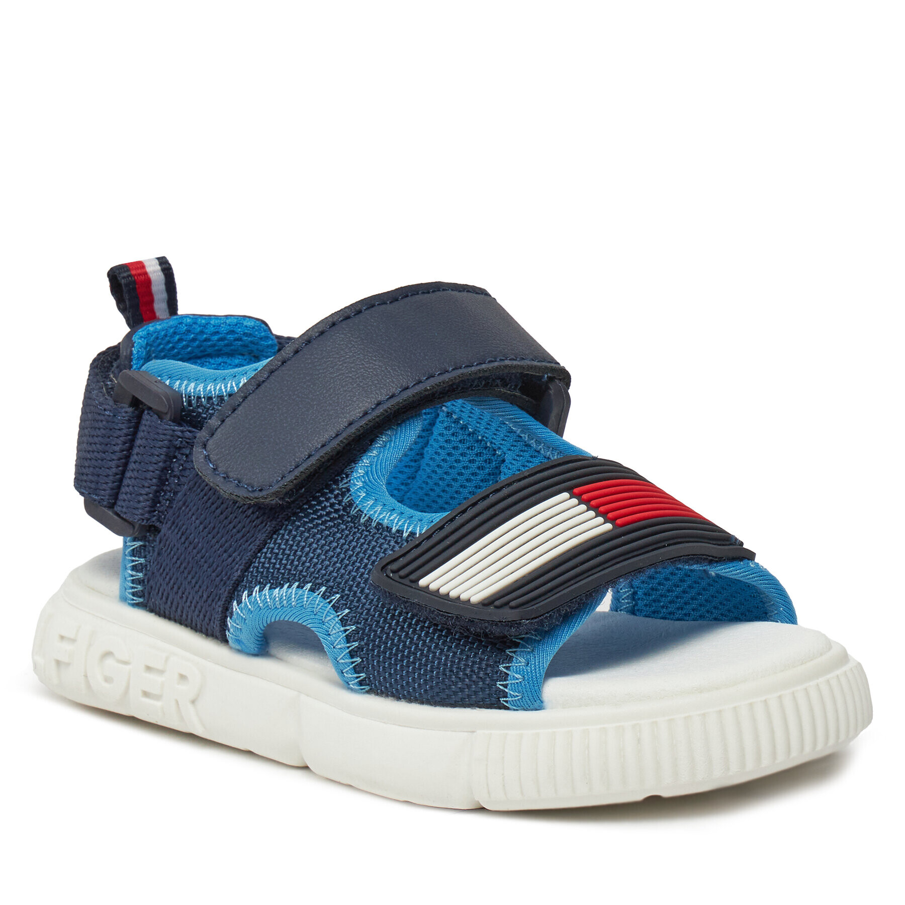 Tommy Hilfiger Sandale Velcro Sandal Blue T1B2-33420-1591 S Bleumarin - Pled.ro