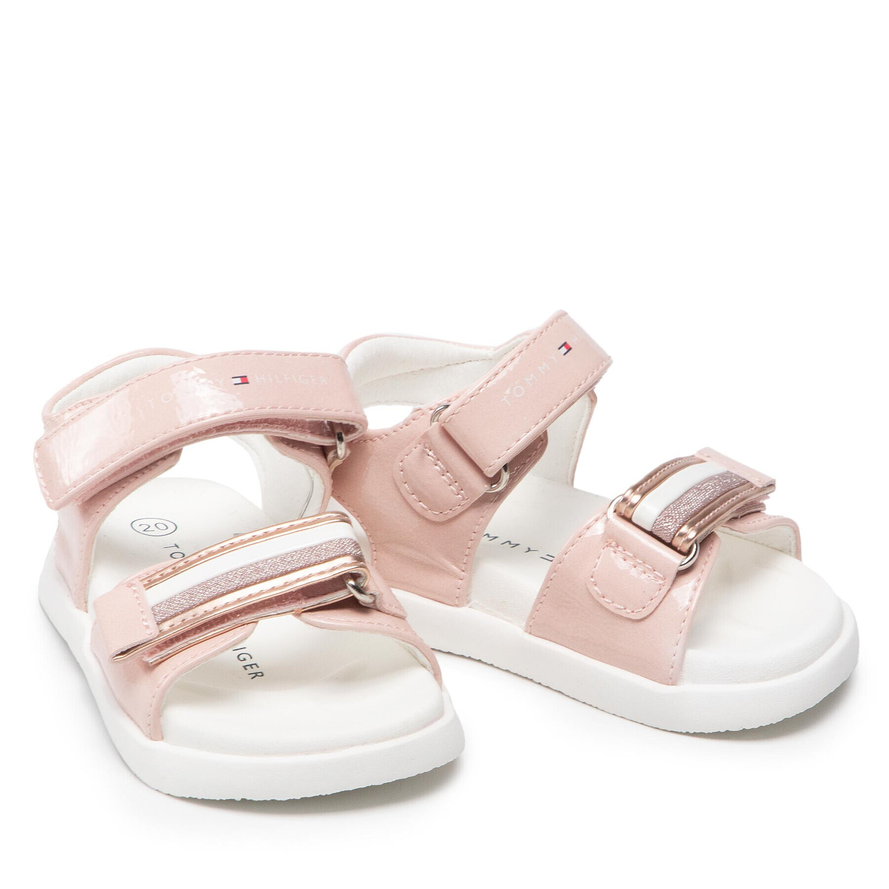 Tommy Hilfiger Sandale Velcro Sandal T1A2-32169-0710 M Roz - Pled.ro