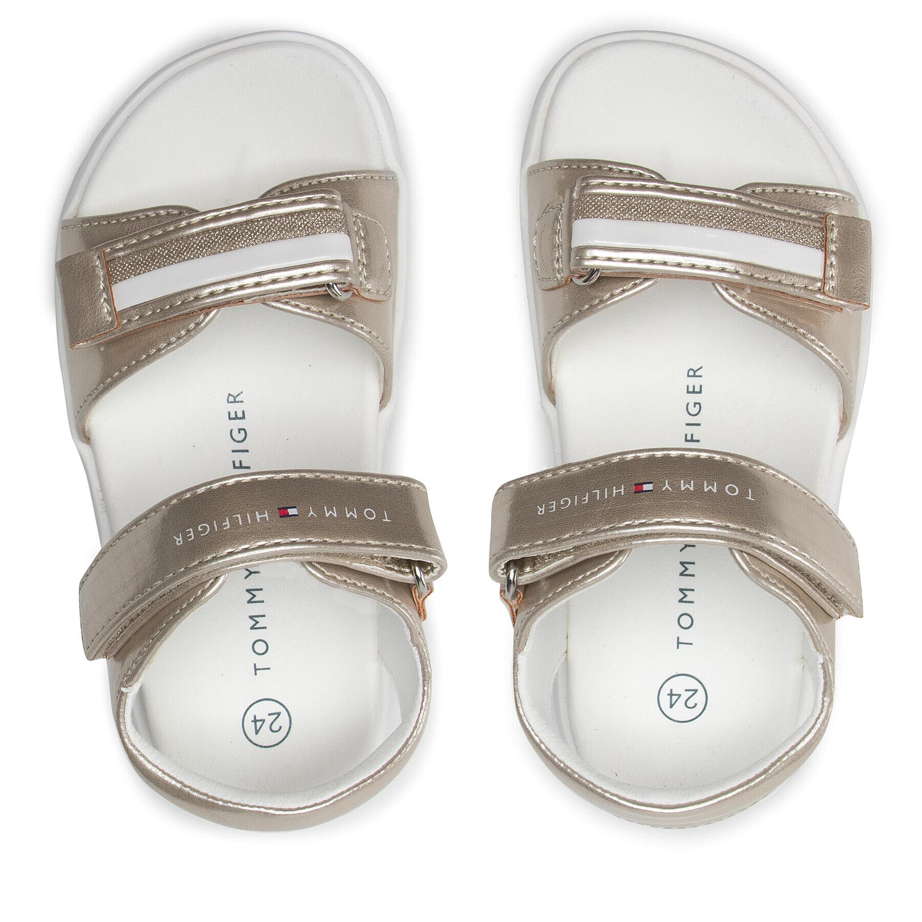 Tommy Hilfiger Sandale Velcro Sandal T1A2-32170-1356 S Auriu - Pled.ro