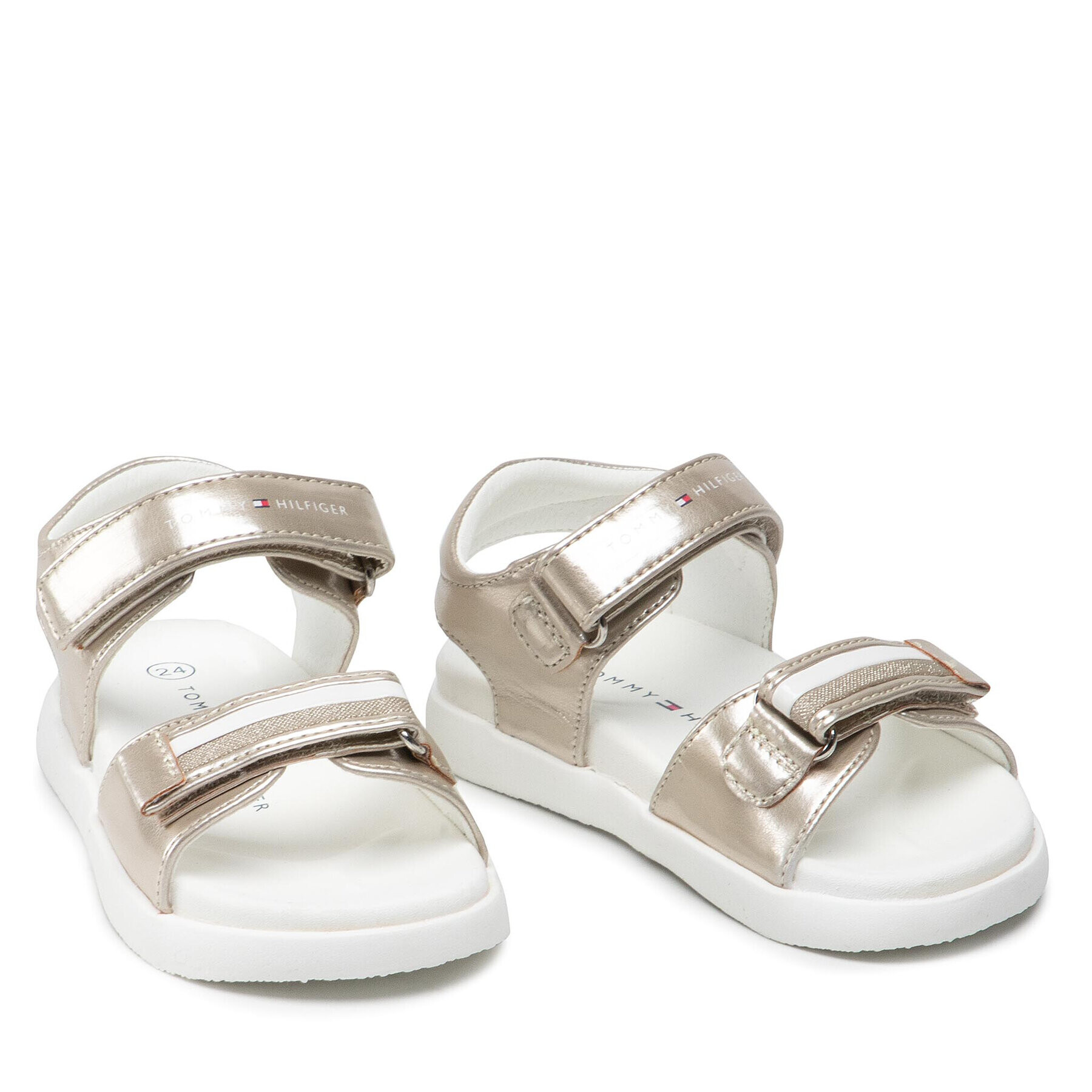 Tommy Hilfiger Sandale Velcro Sandal T1A2-32170-1356 S Auriu - Pled.ro