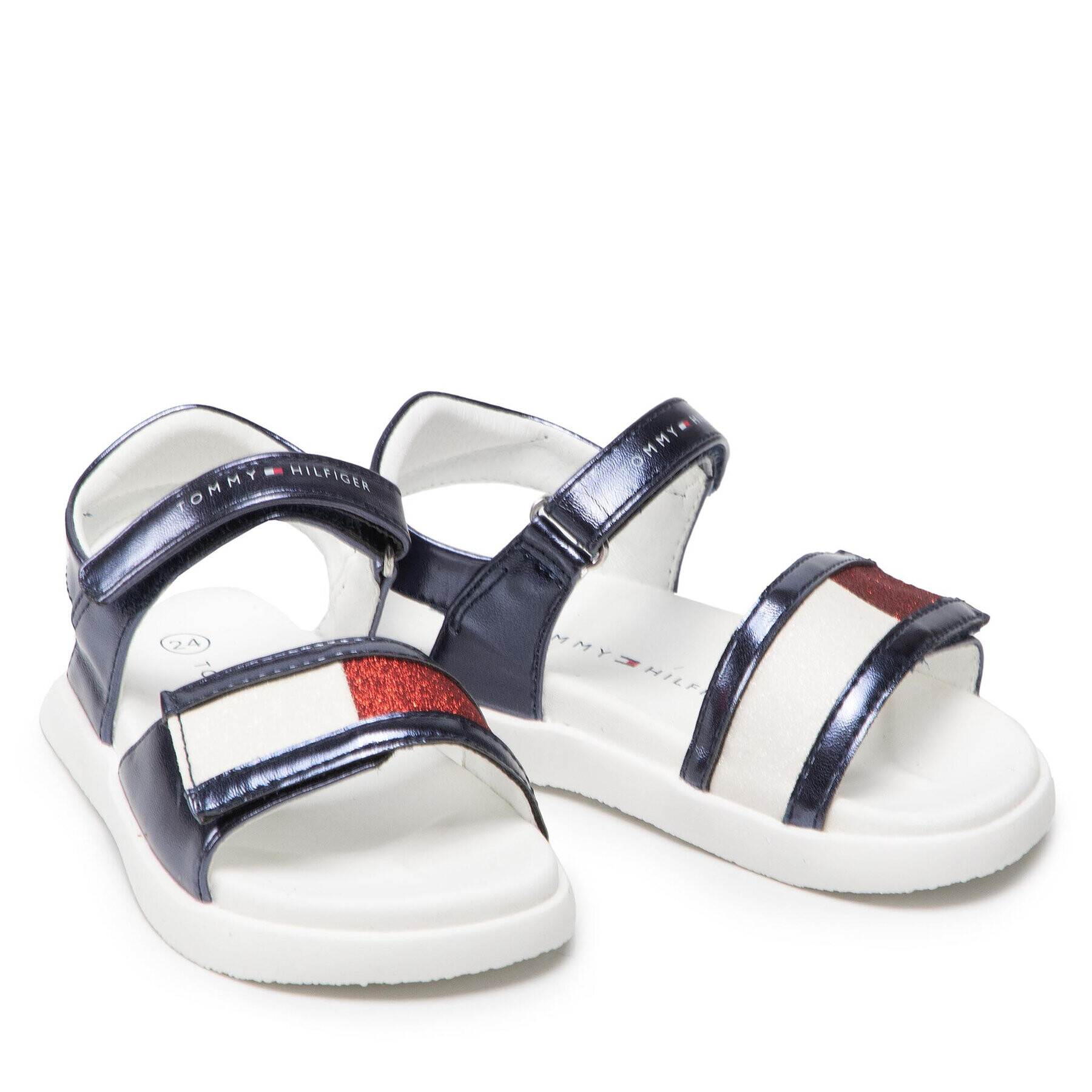 Tommy Hilfiger Sandale Velcro Sandal T1A2-32172-1160 S Bleumarin - Pled.ro