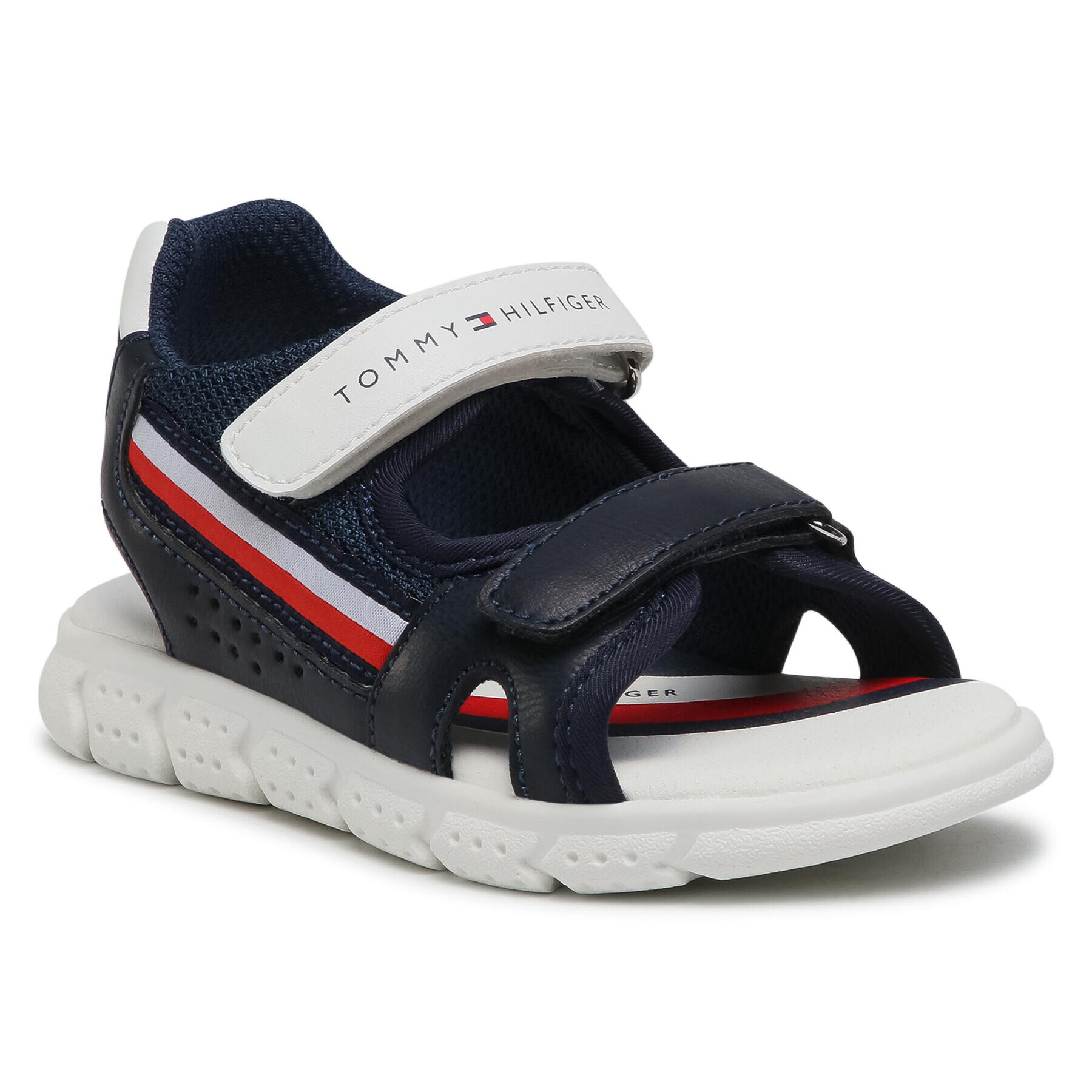 Tommy Hilfiger Sandale Velcro Sandal T1B2-31107-1176 Bleumarin - Pled.ro