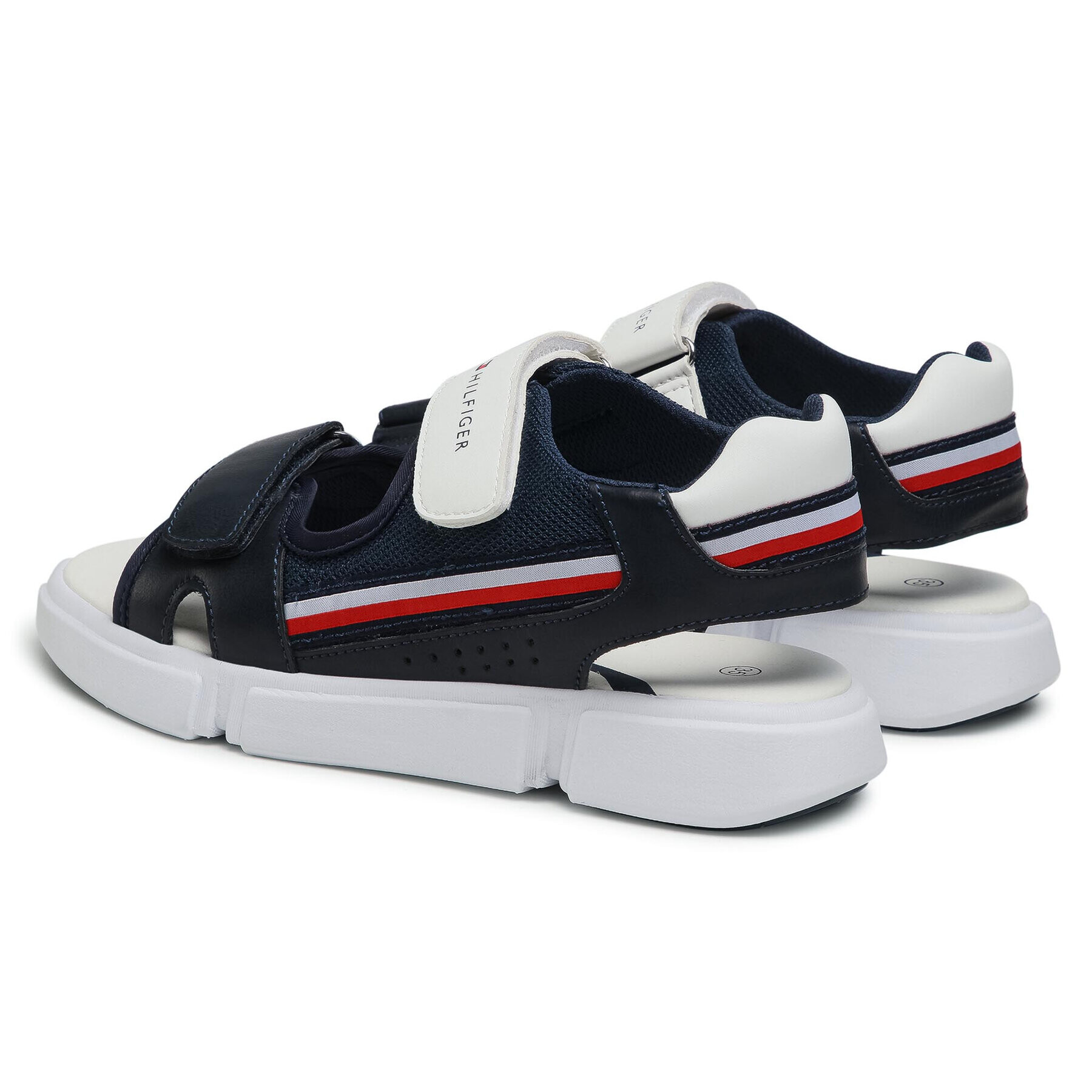 Tommy Hilfiger Sandale Velcro Sandal T1B2-31107-1176 S Bleumarin - Pled.ro