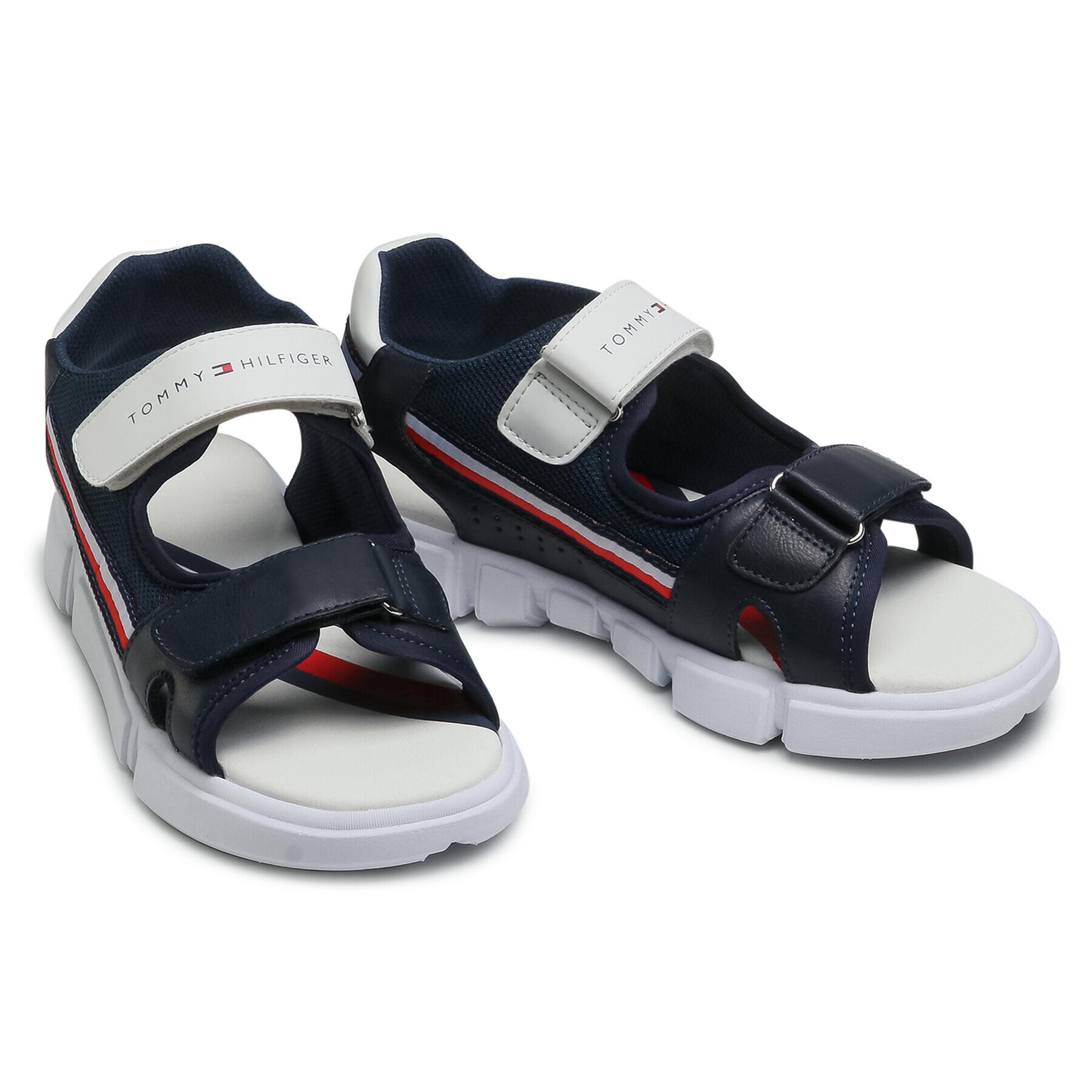 Tommy Hilfiger Sandale Velcro Sandal T1B2-31107-1176 S Bleumarin - Pled.ro