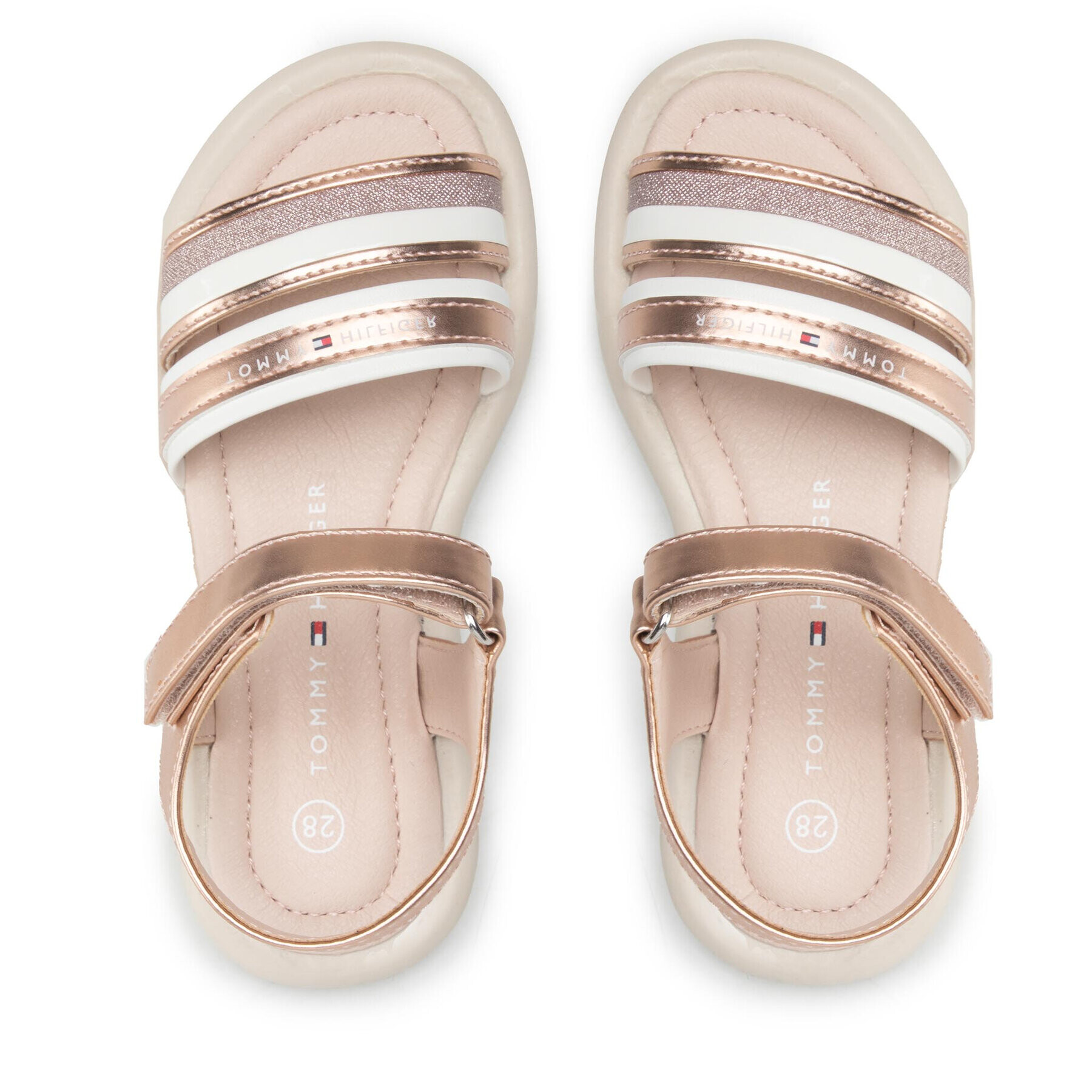 Tommy Hilfiger Sandale Velcro Sandal T3A2-32175-0572 M Roz - Pled.ro