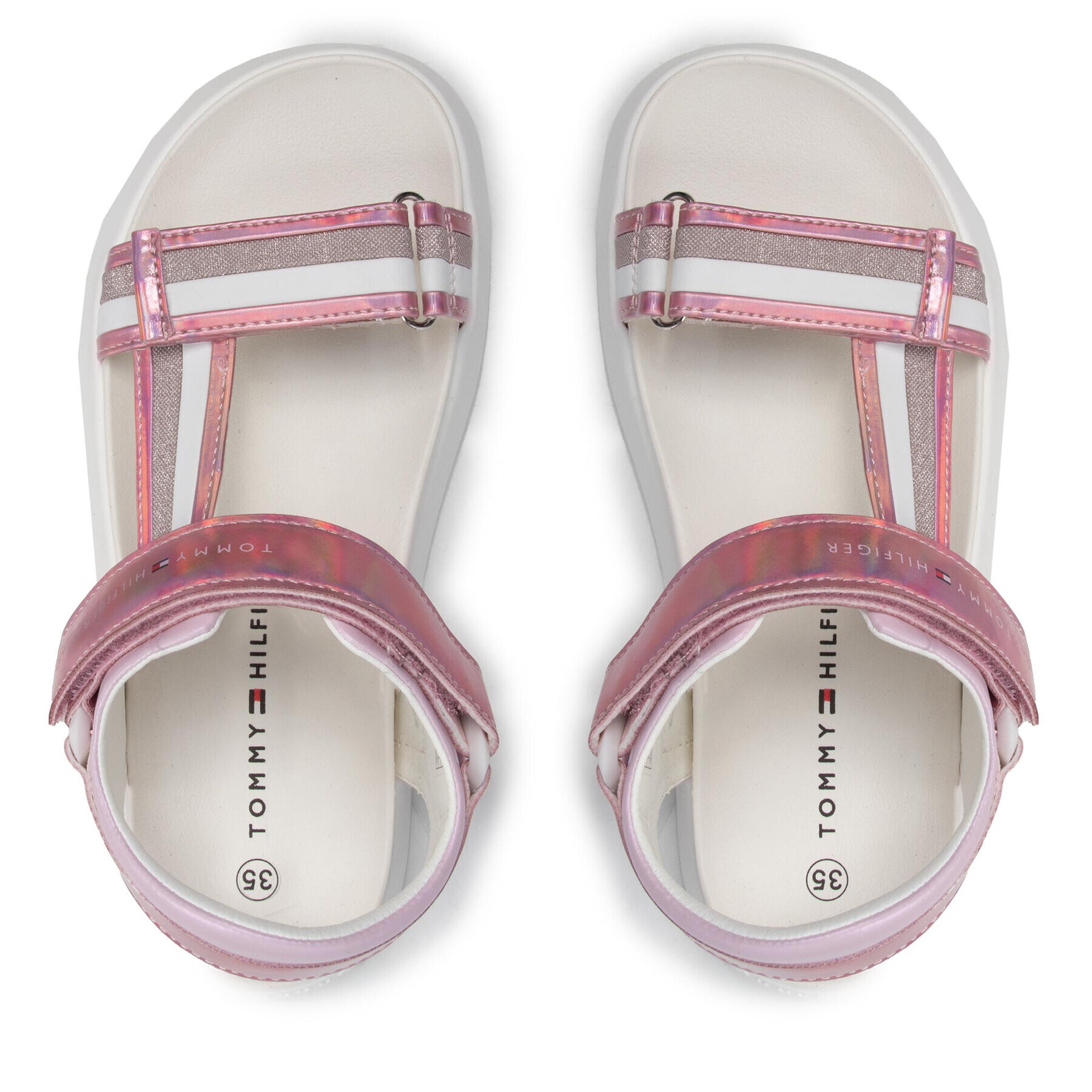 Tommy Hilfiger Sandale Velcro Sandal T3A2-32180-1382 S Roz - Pled.ro