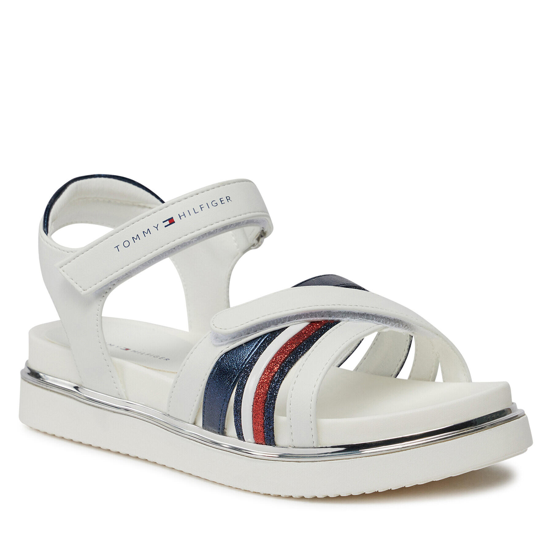 Tommy Hilfiger Sandale Velcro Sandal T3A2-33240-0273 S Alb - Pled.ro