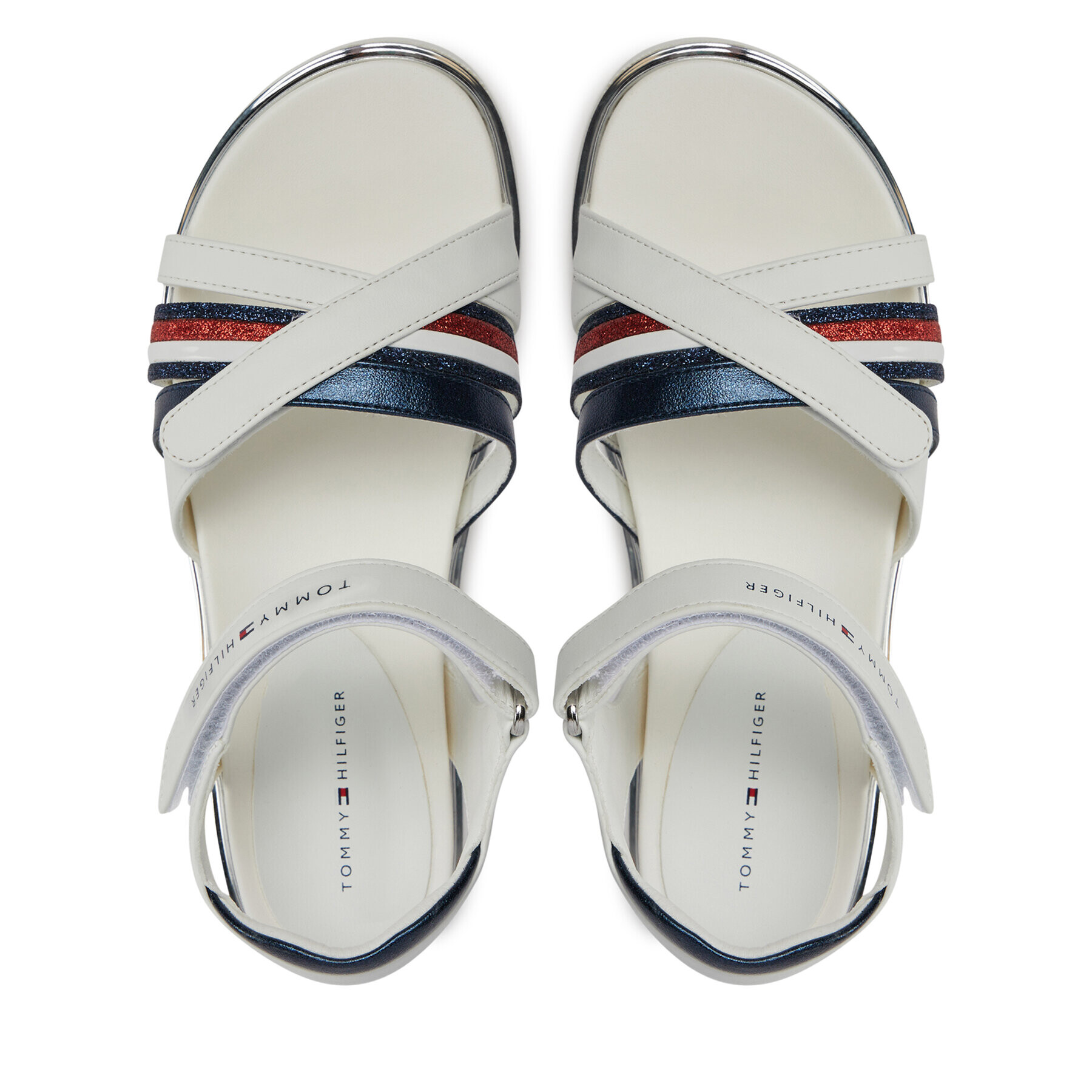 Tommy Hilfiger Sandale Velcro Sandal T3A2-33240-0273 S Alb - Pled.ro