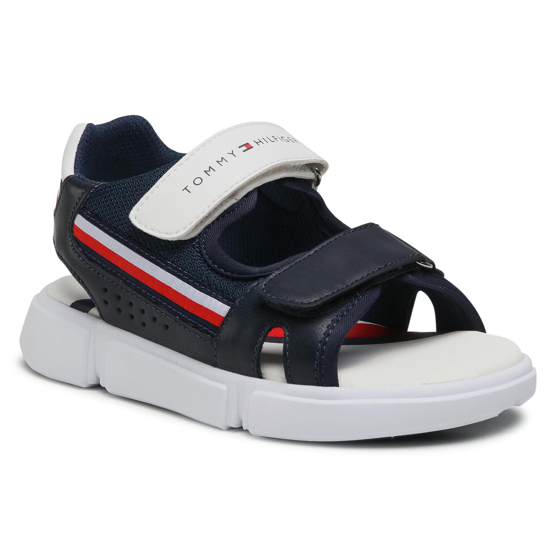 Tommy Hilfiger Sandale Velcro Sandal T3B2-31110-1176 M Bleumarin - Pled.ro