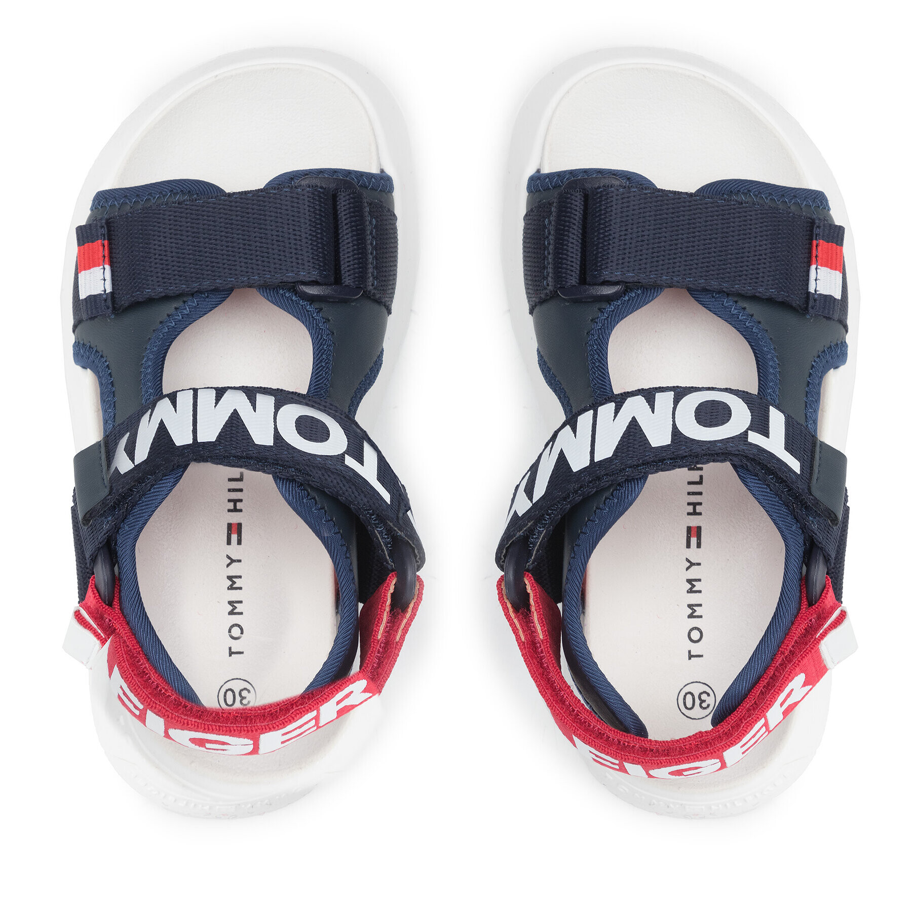 Tommy Hilfiger Sandale Velcro Sandal T3B2-32257-0208 M Bleumarin - Pled.ro