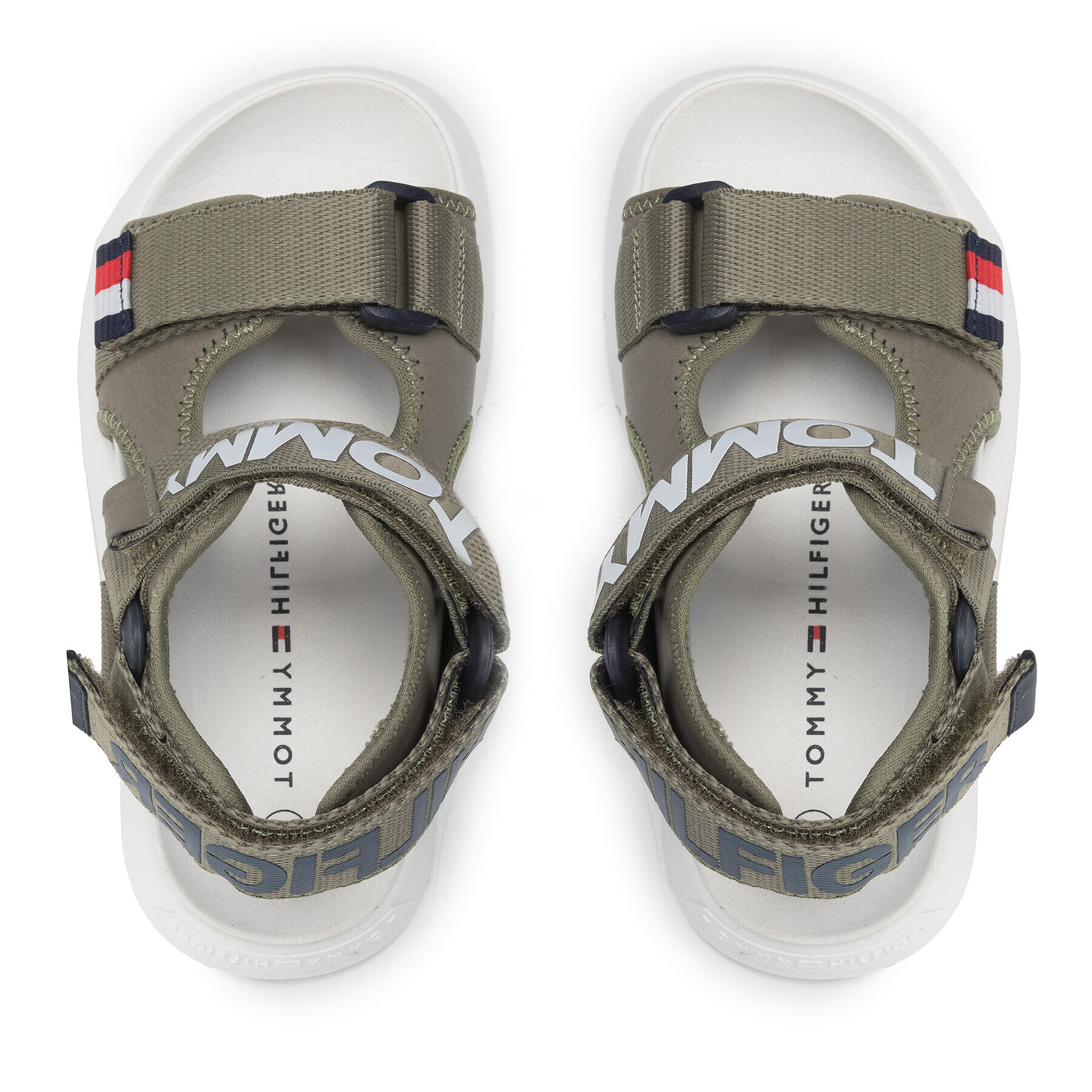 Tommy Hilfiger Sandale Velcro Sandal T3B2-32257-0208 M Verde - Pled.ro