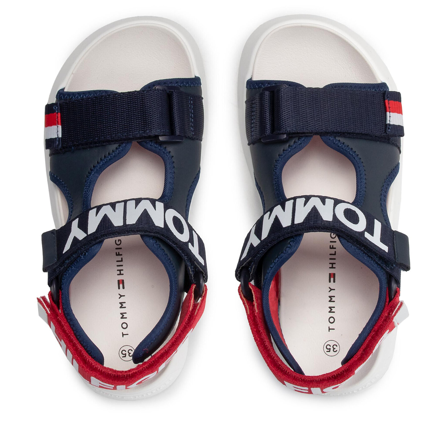 Tommy Hilfiger Sandale Velcro Sandal T3B2-32257-0208 S Bleumarin - Pled.ro