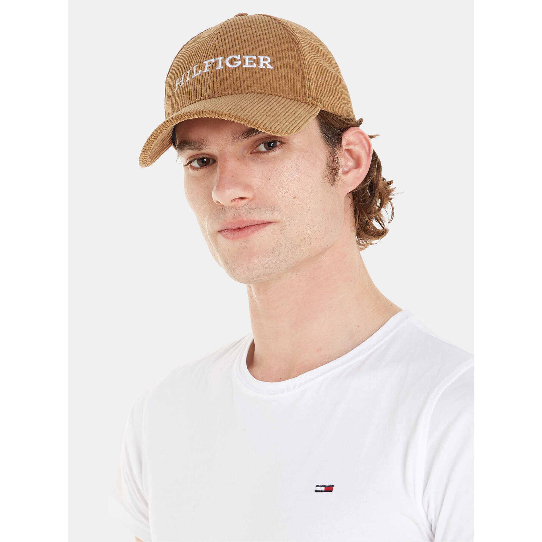 Tommy Hilfiger Șapcă Monotype Cordoroy Cap AM0AM11990 Bej - Pled.ro