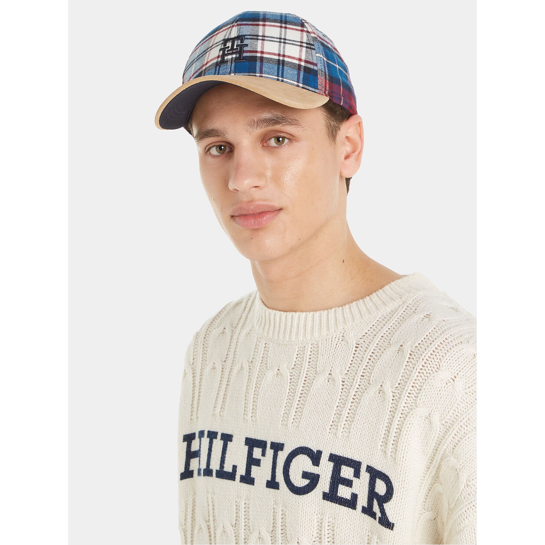 Tommy Hilfiger Șapcă Th Monogram Tartan Cap AM0AM11991 Albastru - Pled.ro